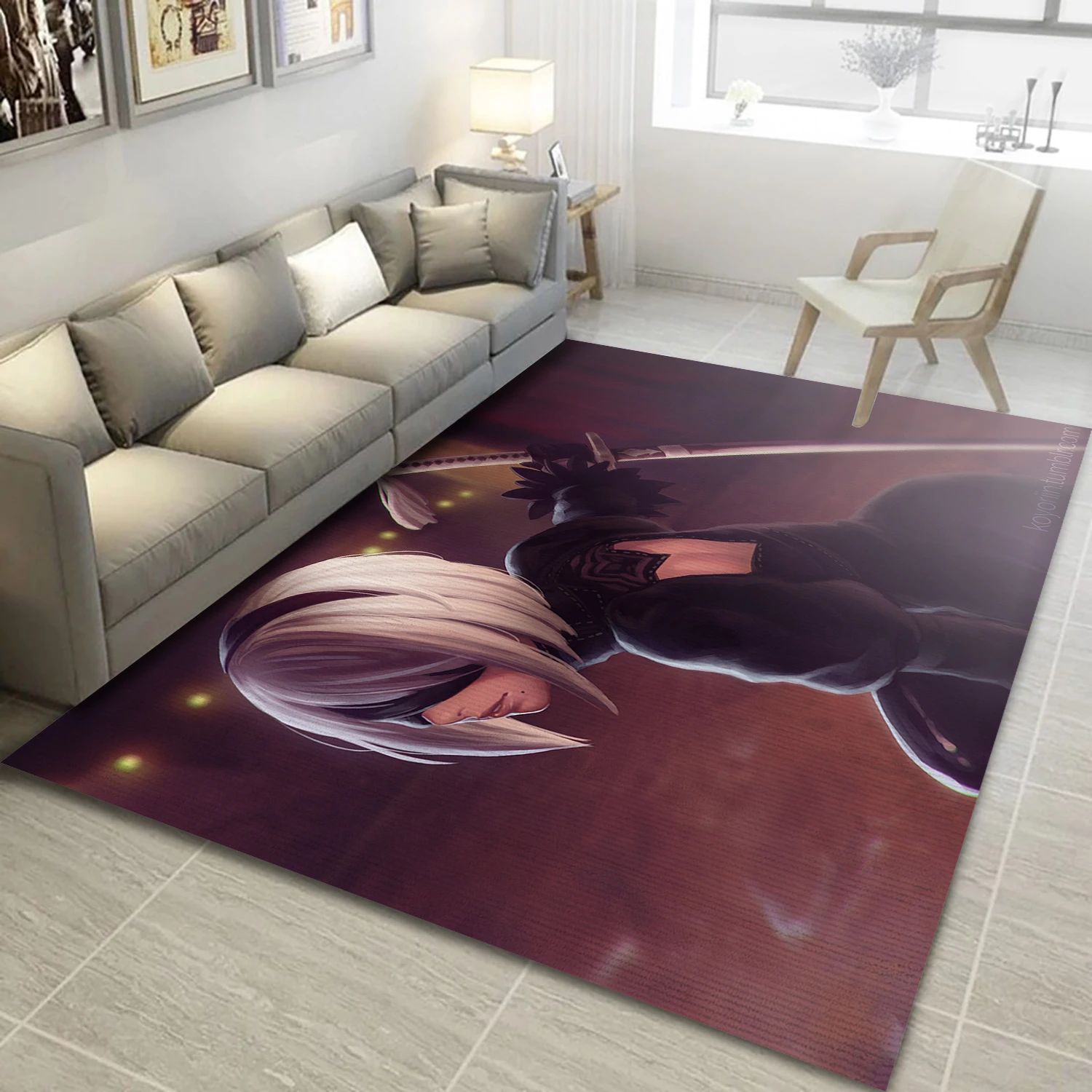 Black Dress Gaming Area Rug, Area Rug - Home Decor Floor Decor - Indoor Outdoor Rugs