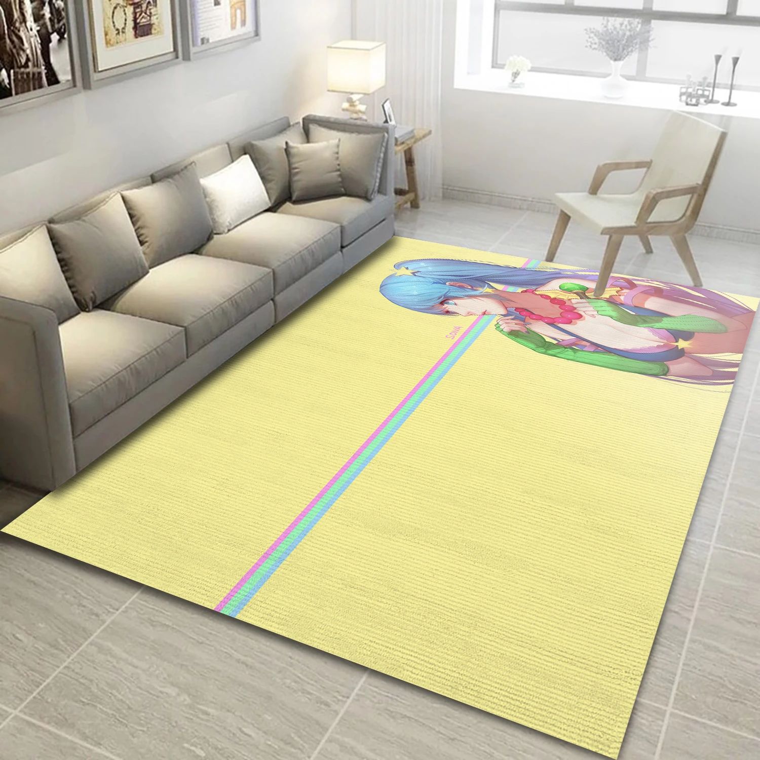 Sona League Of Legends Game Area Rug Carpet, Area Rug - Home Decor Floor Decor - Indoor Outdoor Rugs