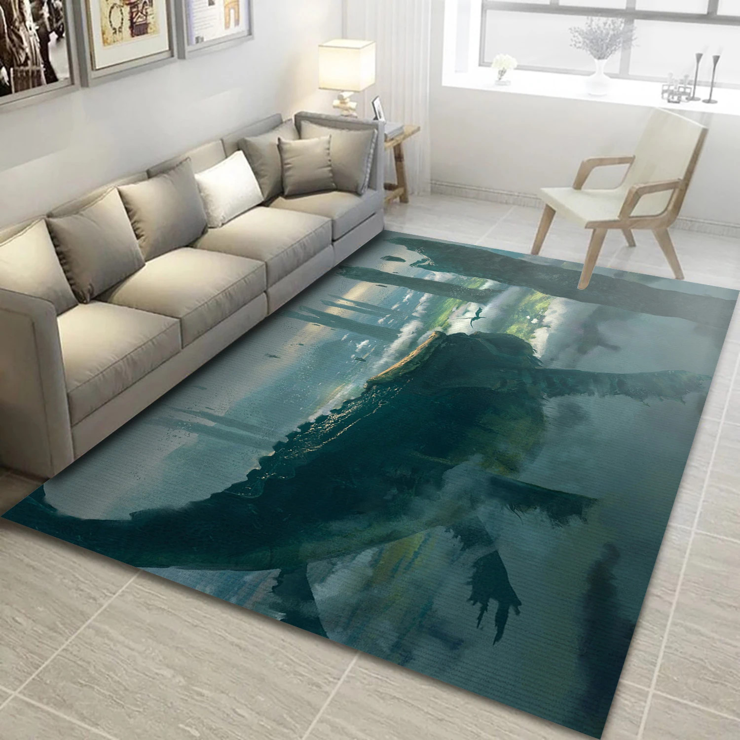 The Sky Whale Video Game Area Rug For Christmas, Area Rug - US Decor - Indoor Outdoor Rugs