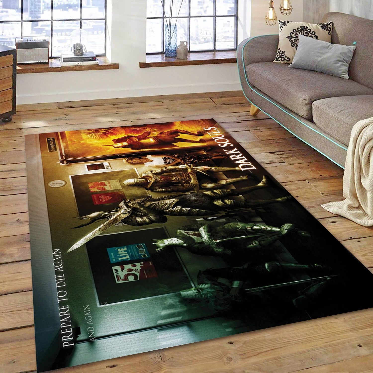 Dark Souls Video Game Area Rug For Christmas, Bedroom Rug - US Decor - Indoor Outdoor Rugs