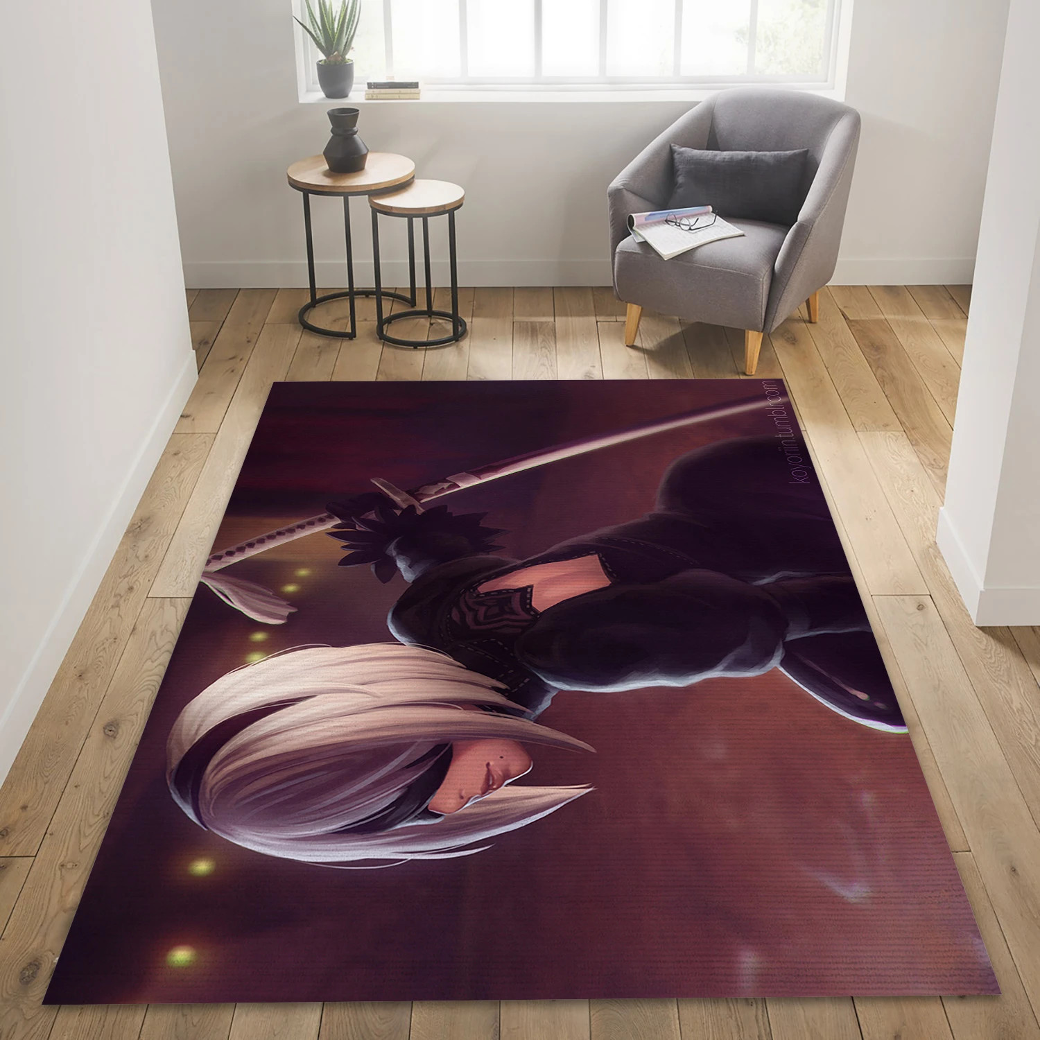 Black Dress Gaming Area Rug, Area Rug - Home Decor Floor Decor - Indoor Outdoor Rugs