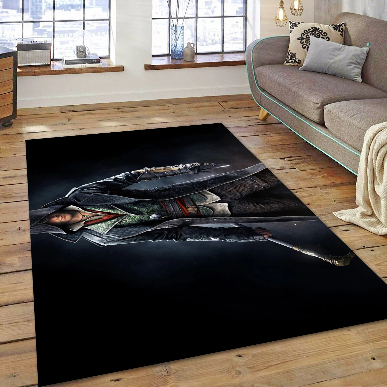 Jacob Frye Video Game Reangle Rug, Bedroom Rug - Home Decor Floor Decor - Indoor Outdoor Rugs