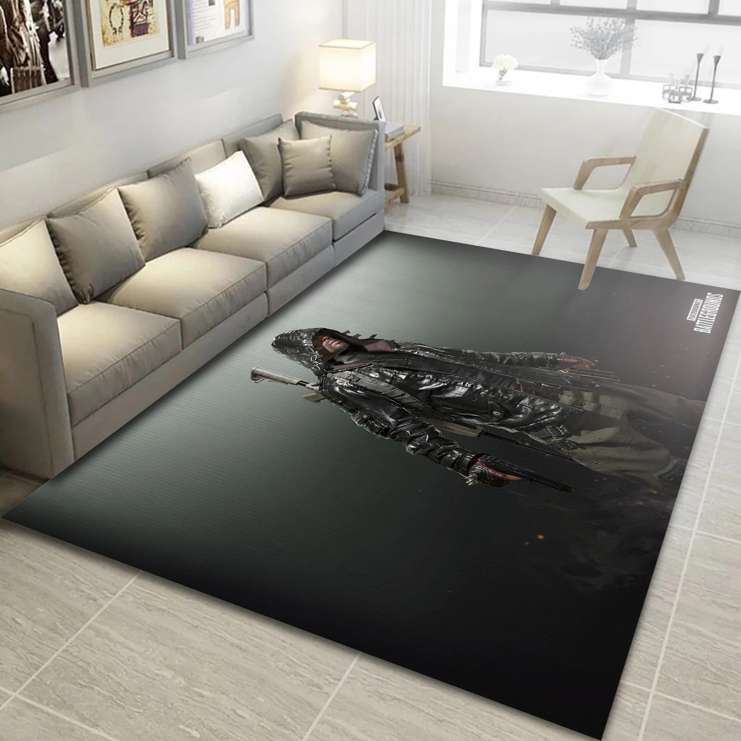 The Killer Video Game Reangle Rug, Living Room Rug - US Decor - Indoor Outdoor Rugs