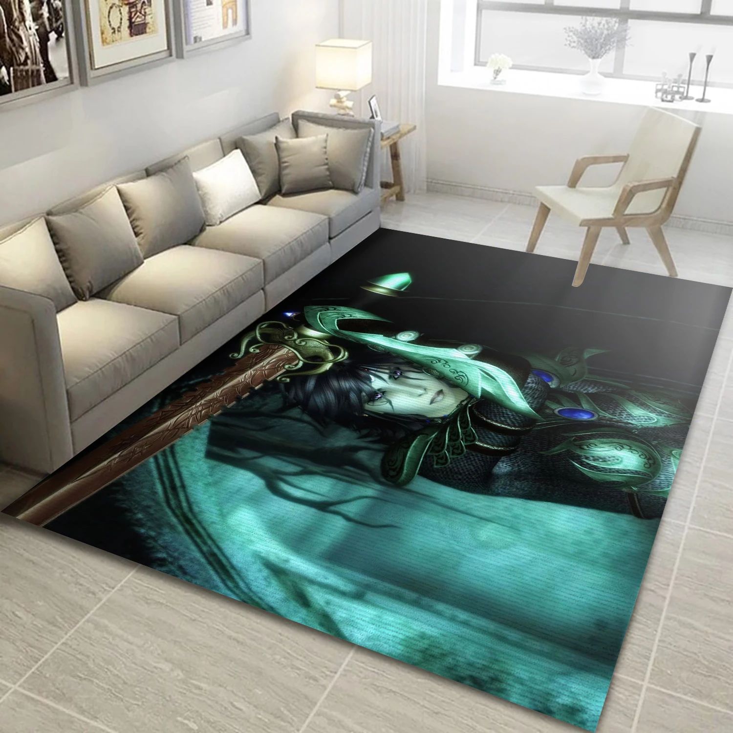 Violence Begets Violence Gaming Area Rug, Bedroom Rug - Family Gift US Decor - Indoor Outdoor Rugs