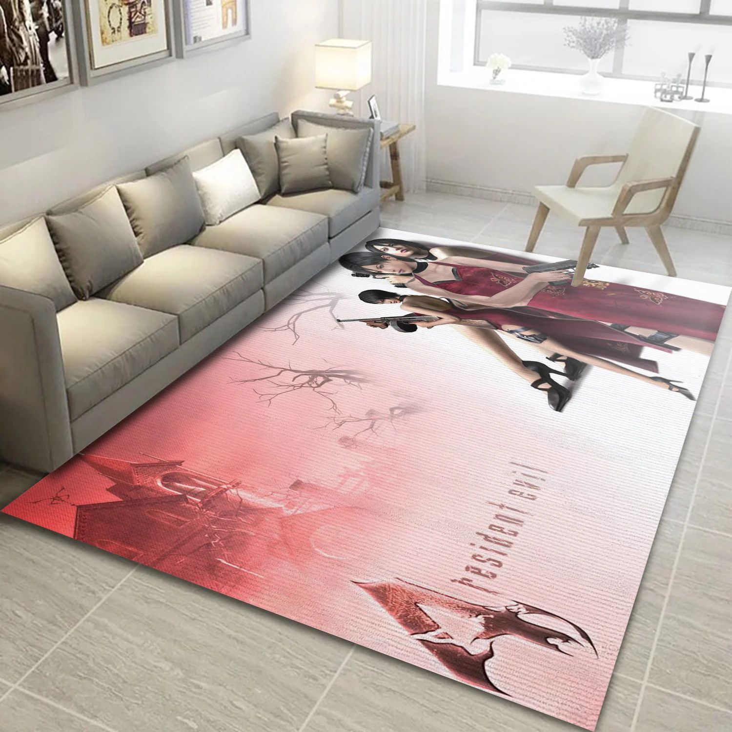 Resident Evil 4 Gaming Area Rug, Area Rug - Home Decor Floor Decor - Indoor Outdoor Rugs