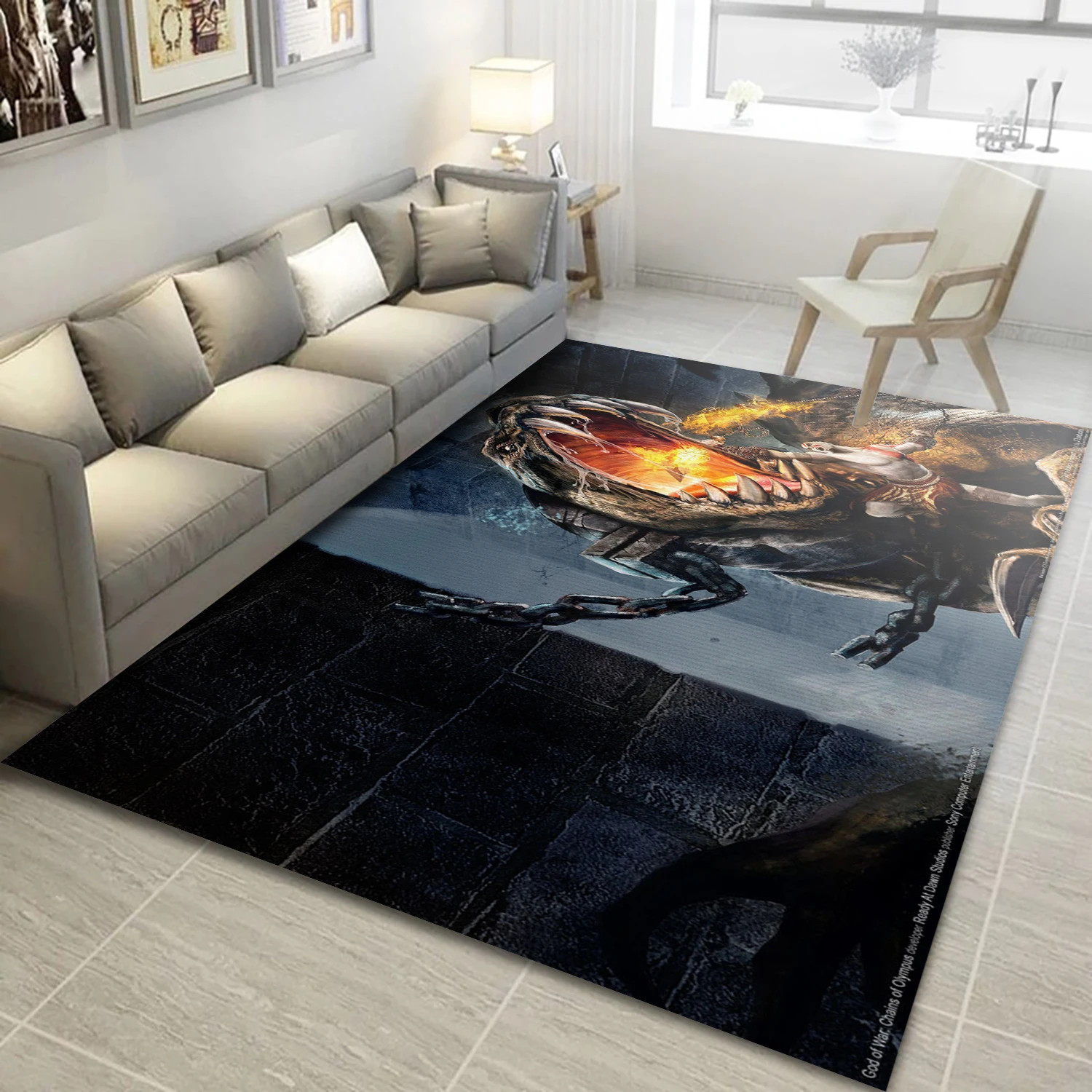 God Of War Game Area Rug Carpet, Bedroom Rug - Christmas Gift Decor - Indoor Outdoor Rugs