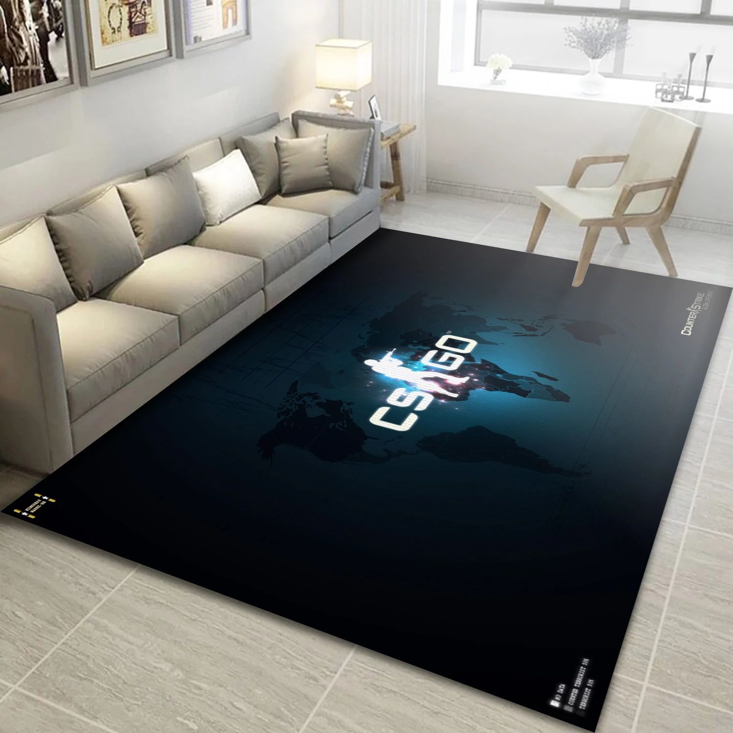 Cs Go Toll Video Game Area Rug Area, Living Room Rug - Christmas Gift Decor - Indoor Outdoor Rugs