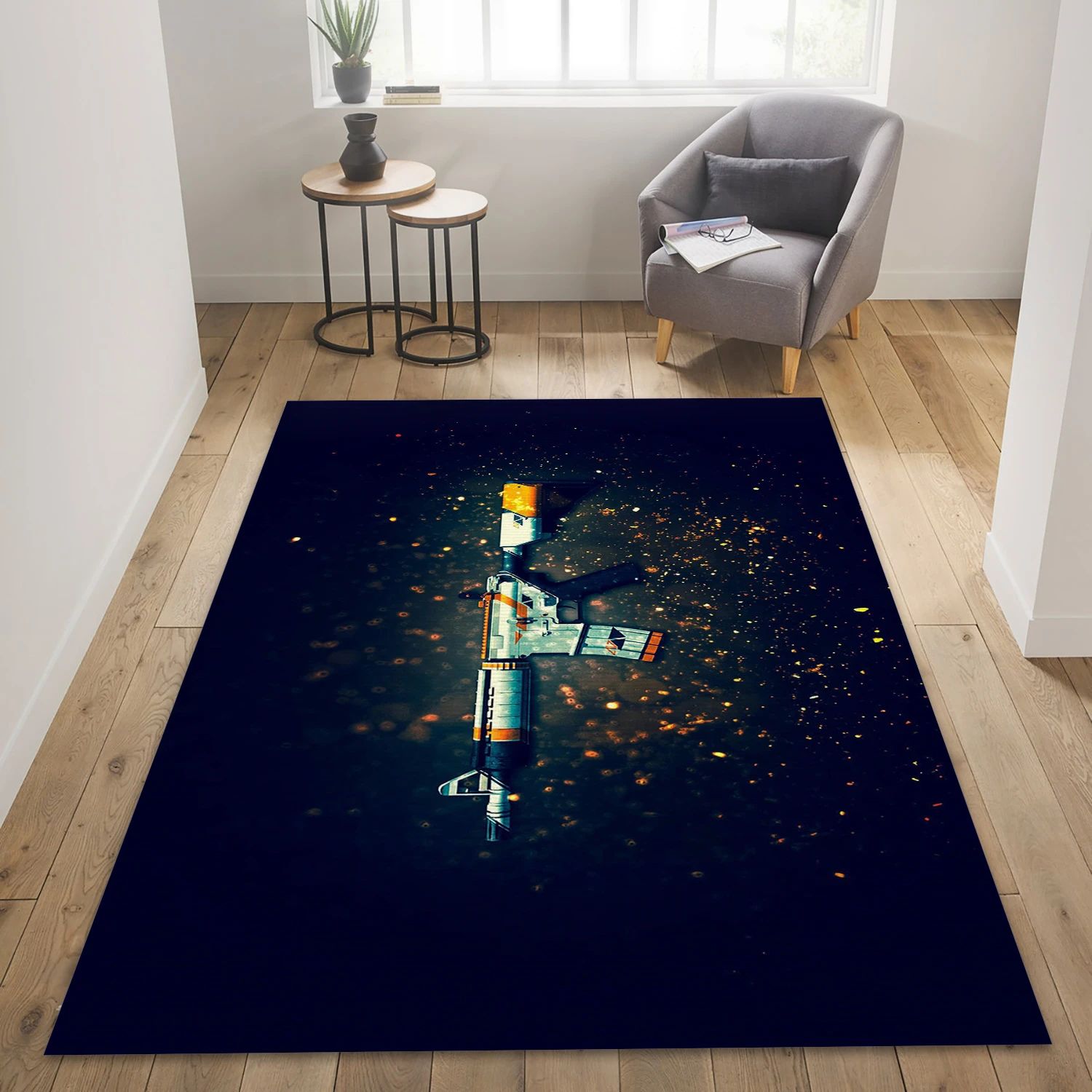 M4a4 Asiimov Game Area Rug Carpet, Area Rug - Christmas Gift Decor - Indoor Outdoor Rugs