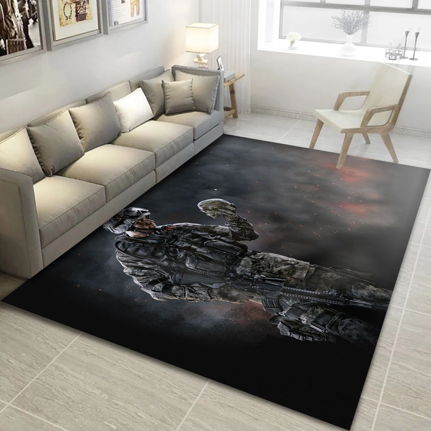 Warface Gaming Area Rug, Area Rug - Christmas Gift Decor - Indoor Outdoor Rugs