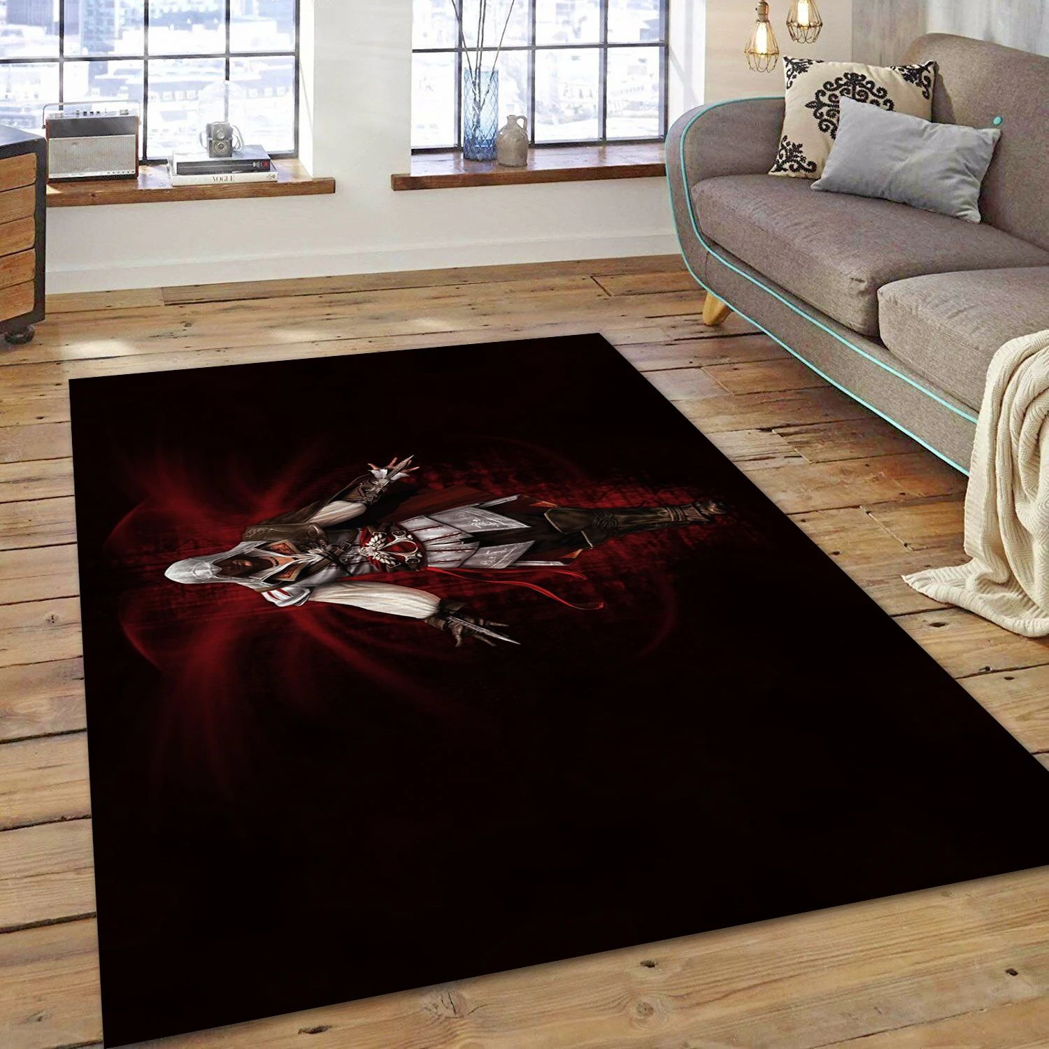 Assassins Creed Video Game Reangle Rug, Living Room Rug - Family Gift US Decor - Indoor Outdoor Rugs