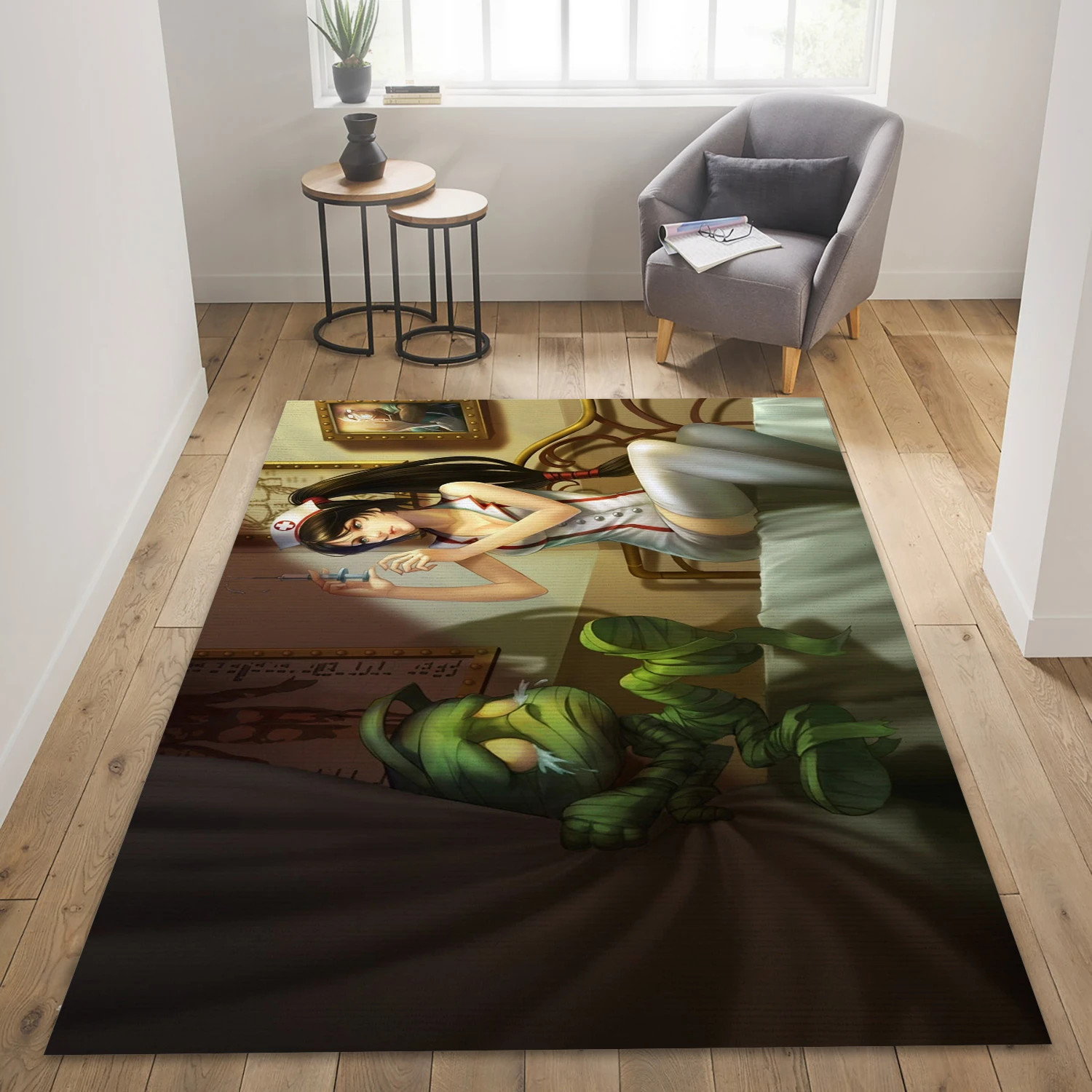 Nurse Akali Video Game Area Rug For Christmas, Bedroom Rug - Family Gift US Decor - Indoor Outdoor Rugs