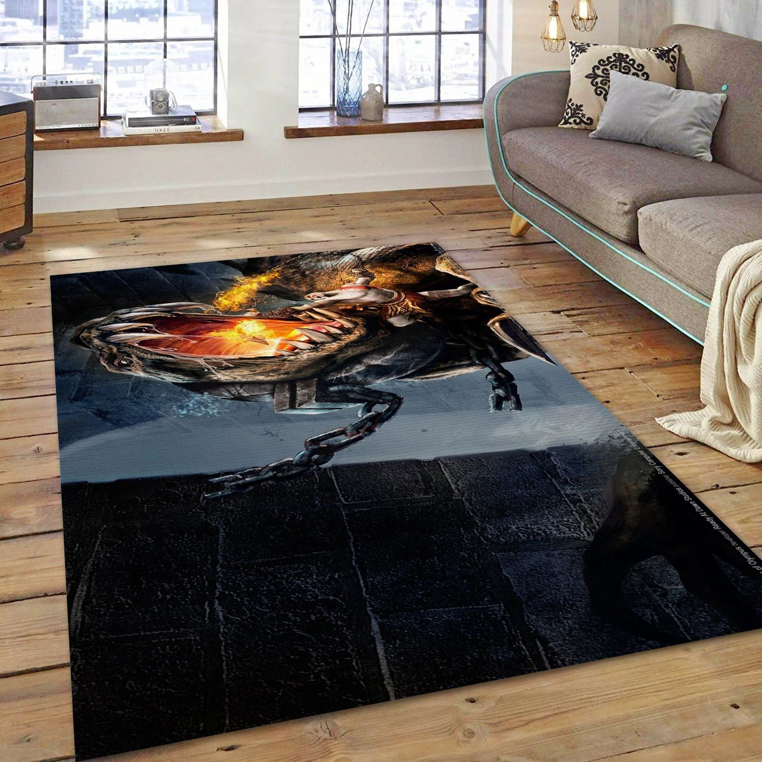 God Of War Game Area Rug Carpet, Bedroom Rug - Christmas Gift Decor - Indoor Outdoor Rugs