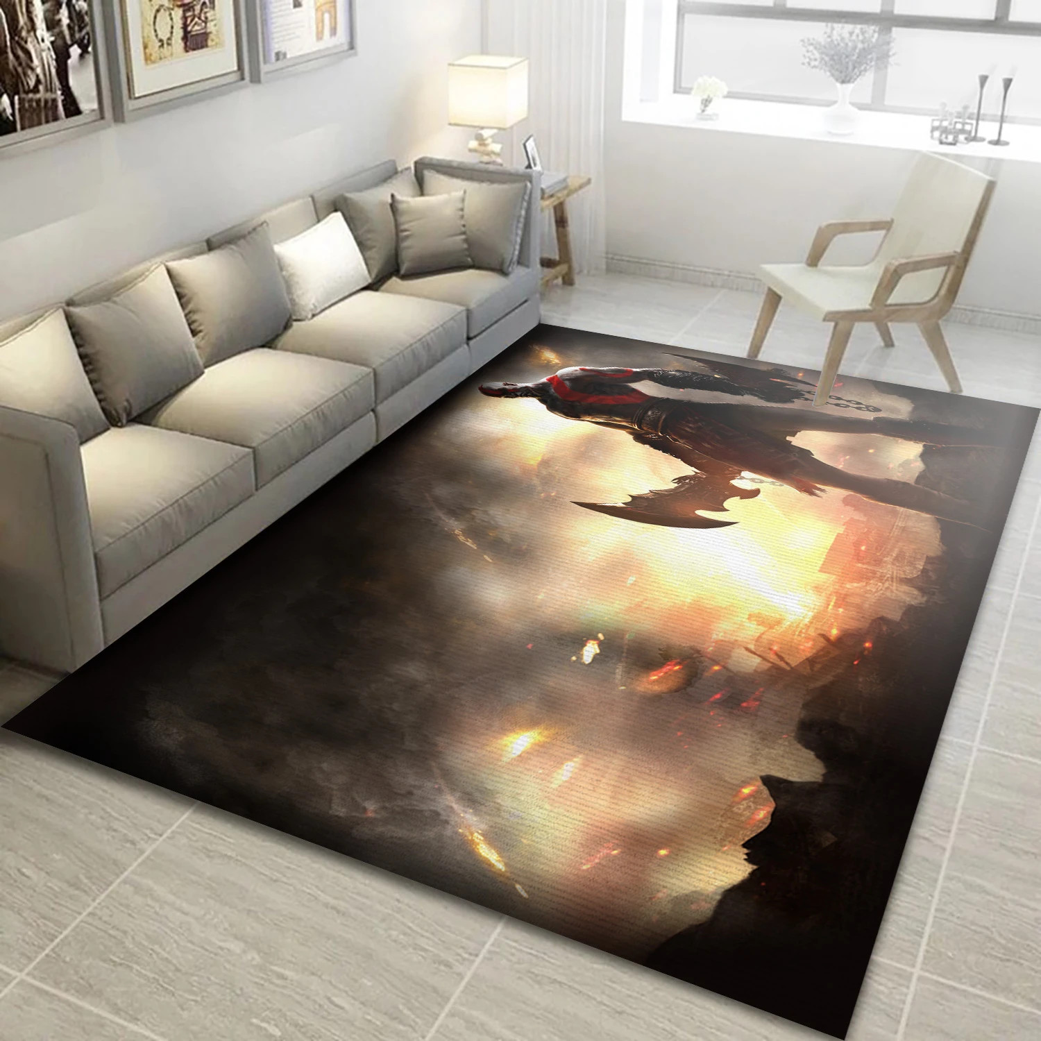 God Of War Video Game Area Rug For Christmas, Bedroom Rug - Christmas Gift Decor - Indoor Outdoor Rugs