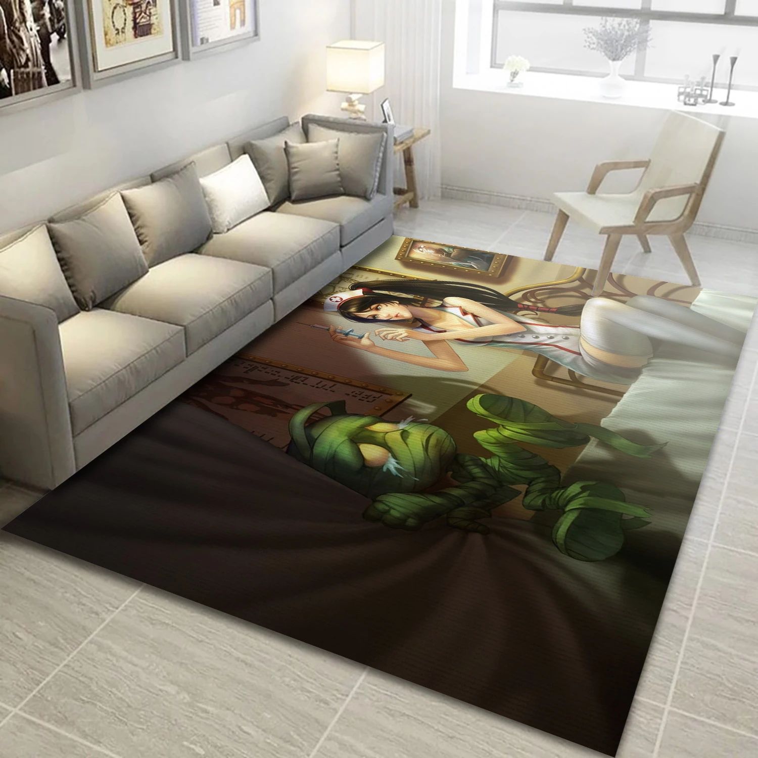 Nurse Akali Video Game Area Rug For Christmas, Bedroom Rug - Family Gift US Decor - Indoor Outdoor Rugs