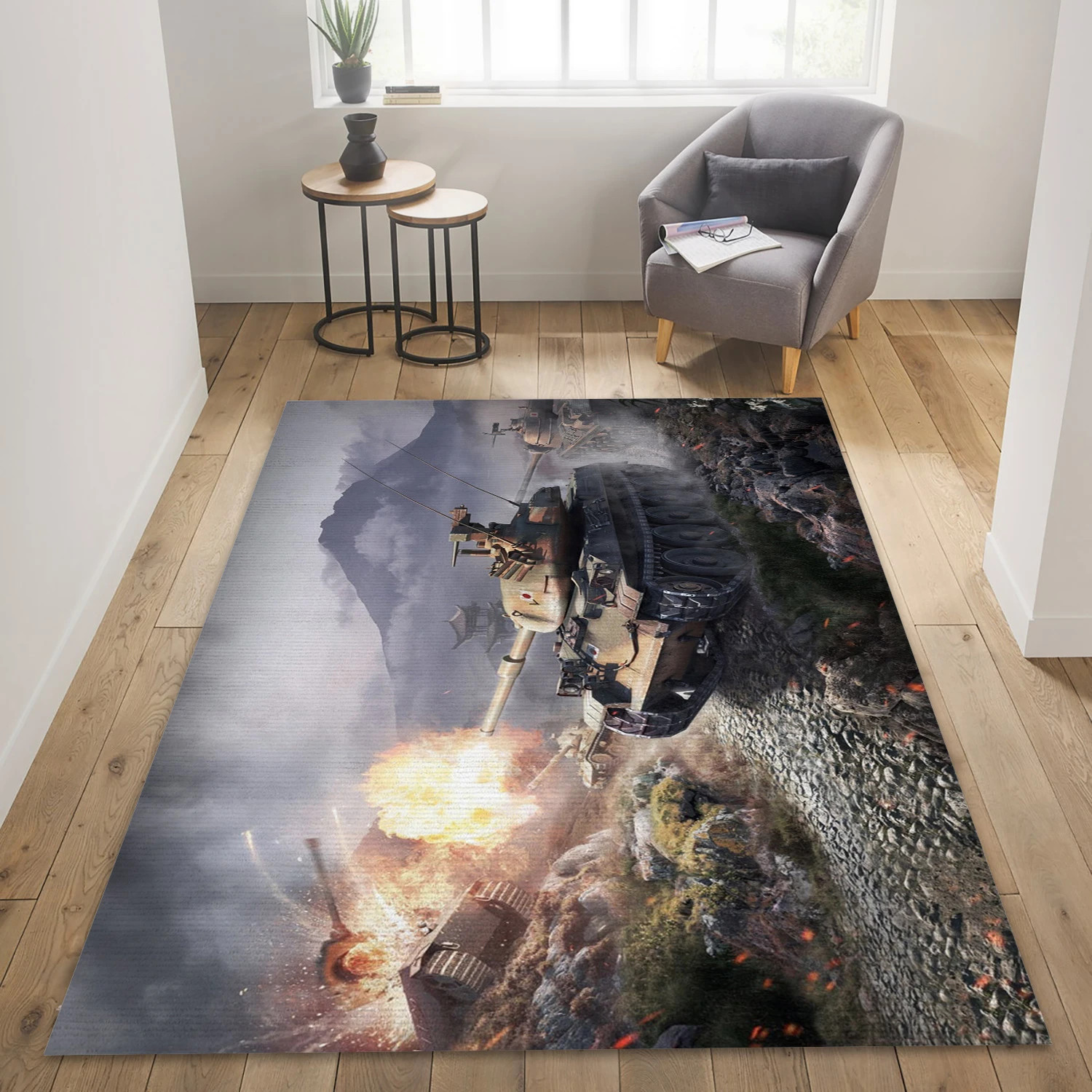 World Of Tanks Gaming Area Rug, Area Rug - Family Gift US Decor - Indoor Outdoor Rugs