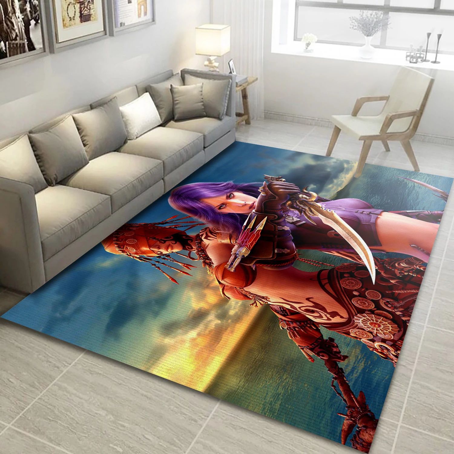 Double Trouble Video Game Area Rug For Christmas, Bedroom Rug - Family Gift US Decor - Indoor Outdoor Rugs