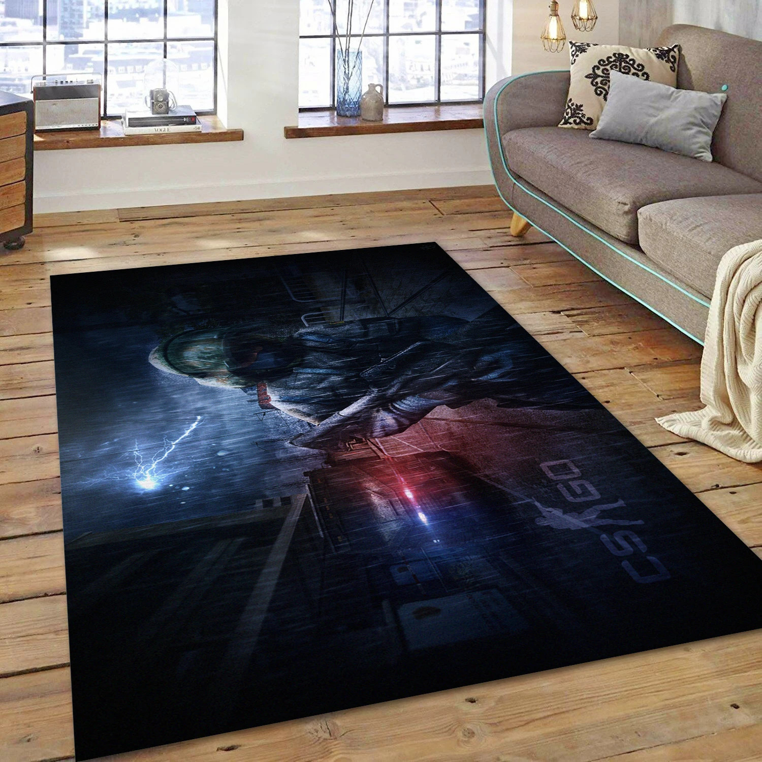 Counter Strike Global Offensive Video Game Reangle Rug, Living Room Rug - Christmas Gift Decor - Indoor Outdoor Rugs