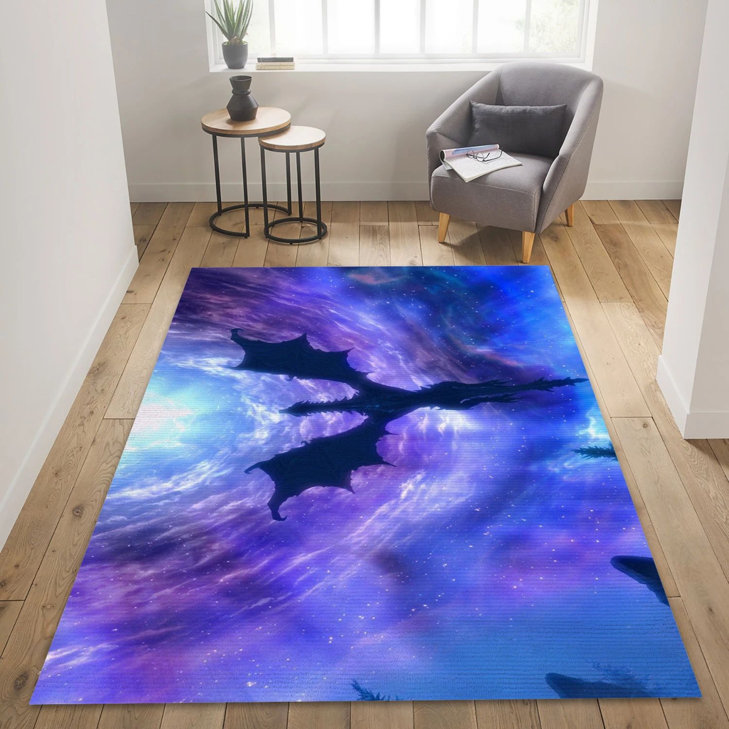 Dragon Gaming Area Rug, Living Room Rug - Christmas Gift Decor - Indoor Outdoor Rugs