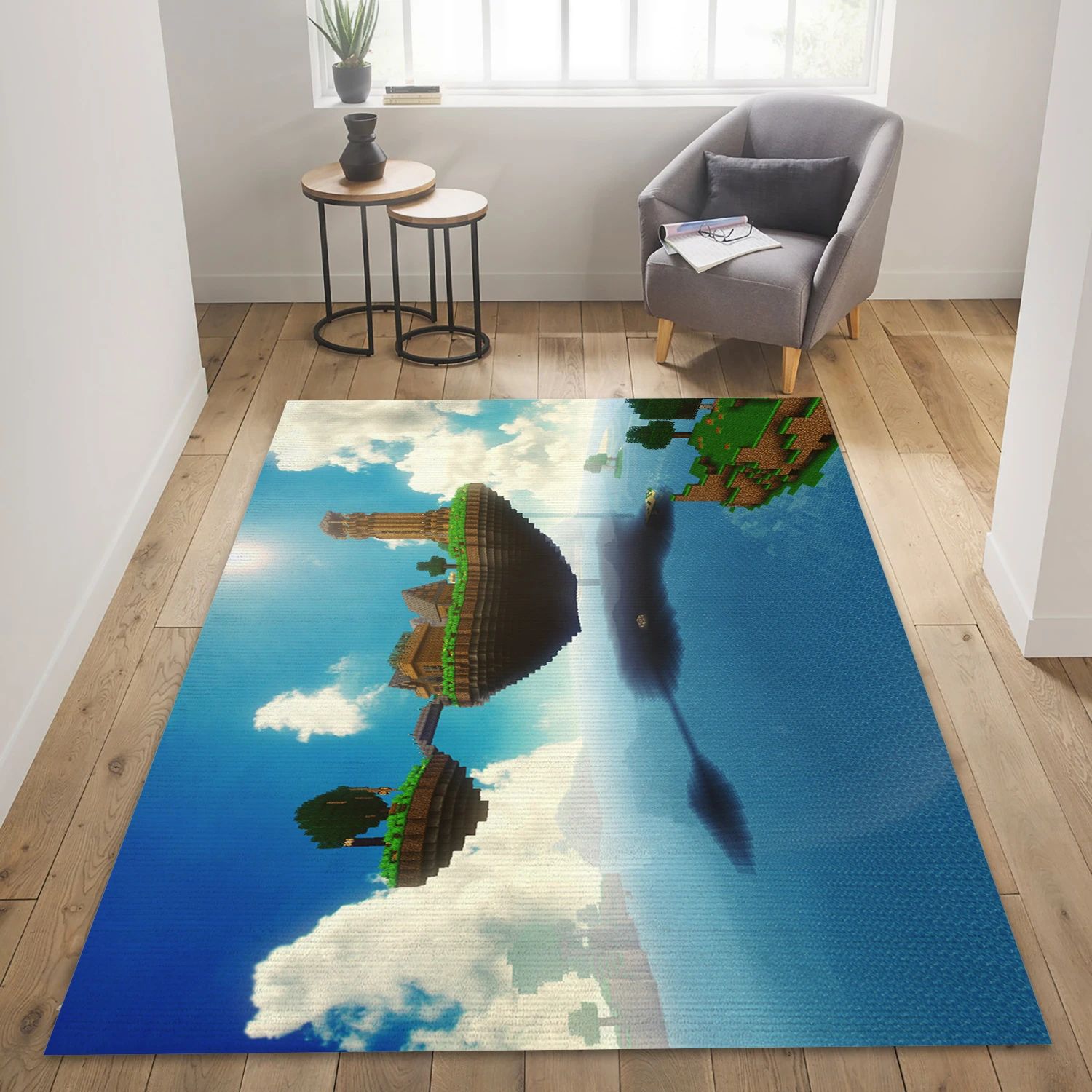 Minecraft Video Game Area Rug Area, Area Rug - Family Gift US Decor - Indoor Outdoor Rugs