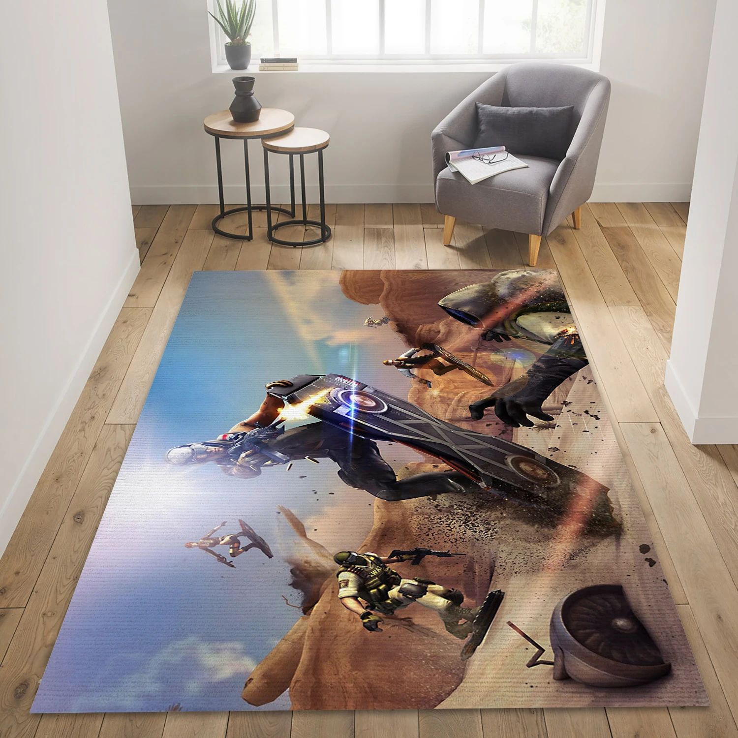 Crossfire Video Game Reangle Rug, Area Rug - Christmas Gift Decor - Indoor Outdoor Rugs