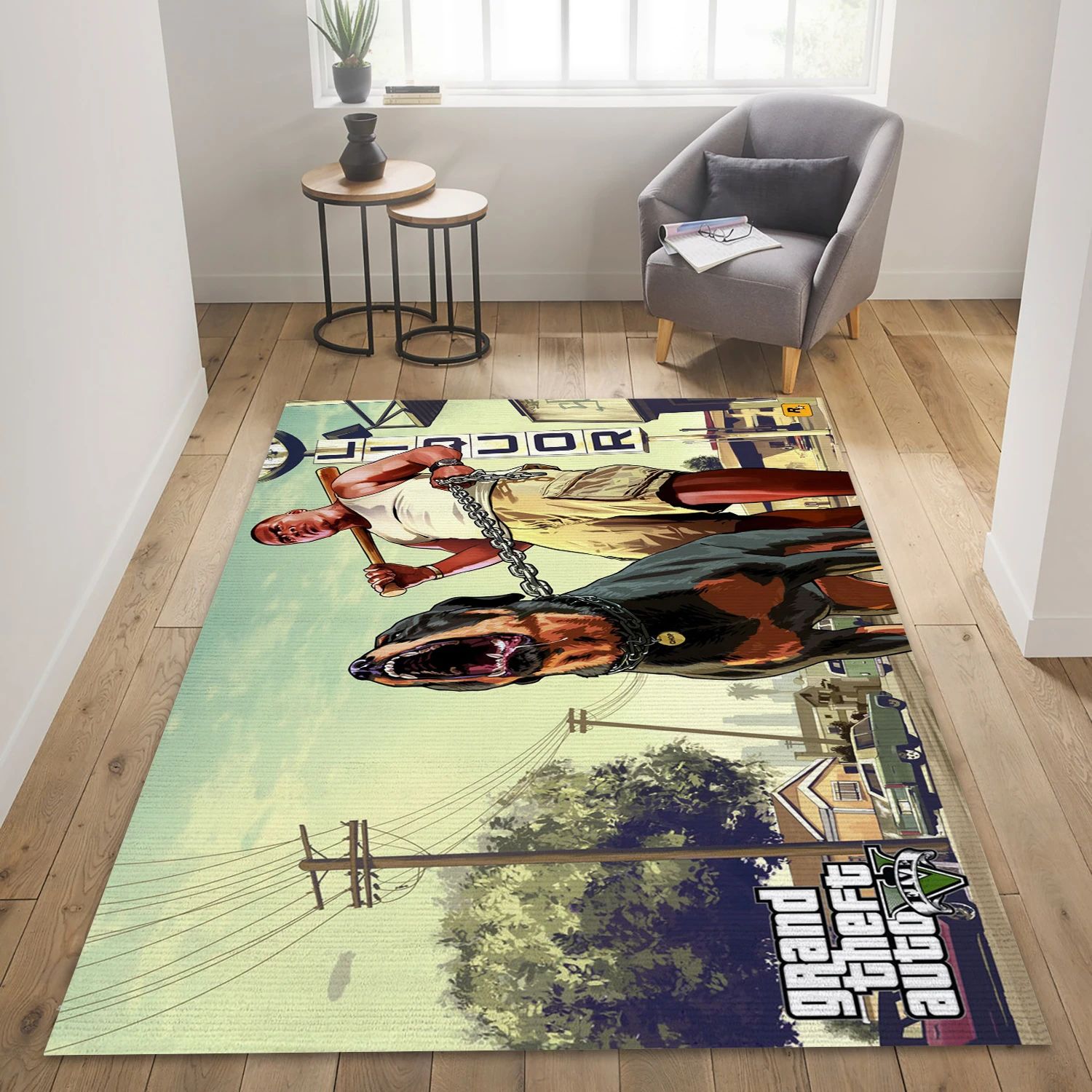 Gta V Gangster Game Area Rug Carpet, Living Room Rug - Family Gift US Decor - Indoor Outdoor Rugs