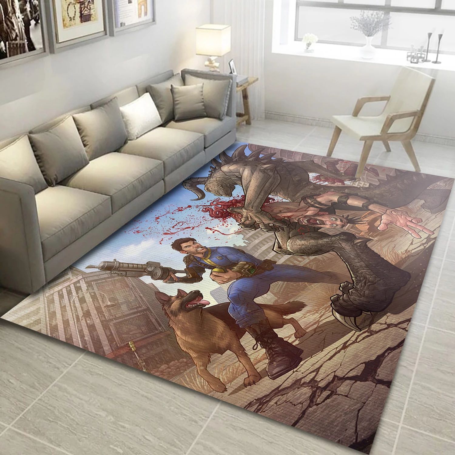 Fallout 4 Video Game Area Rug Area, Area Rug - US Decor - Indoor Outdoor Rugs