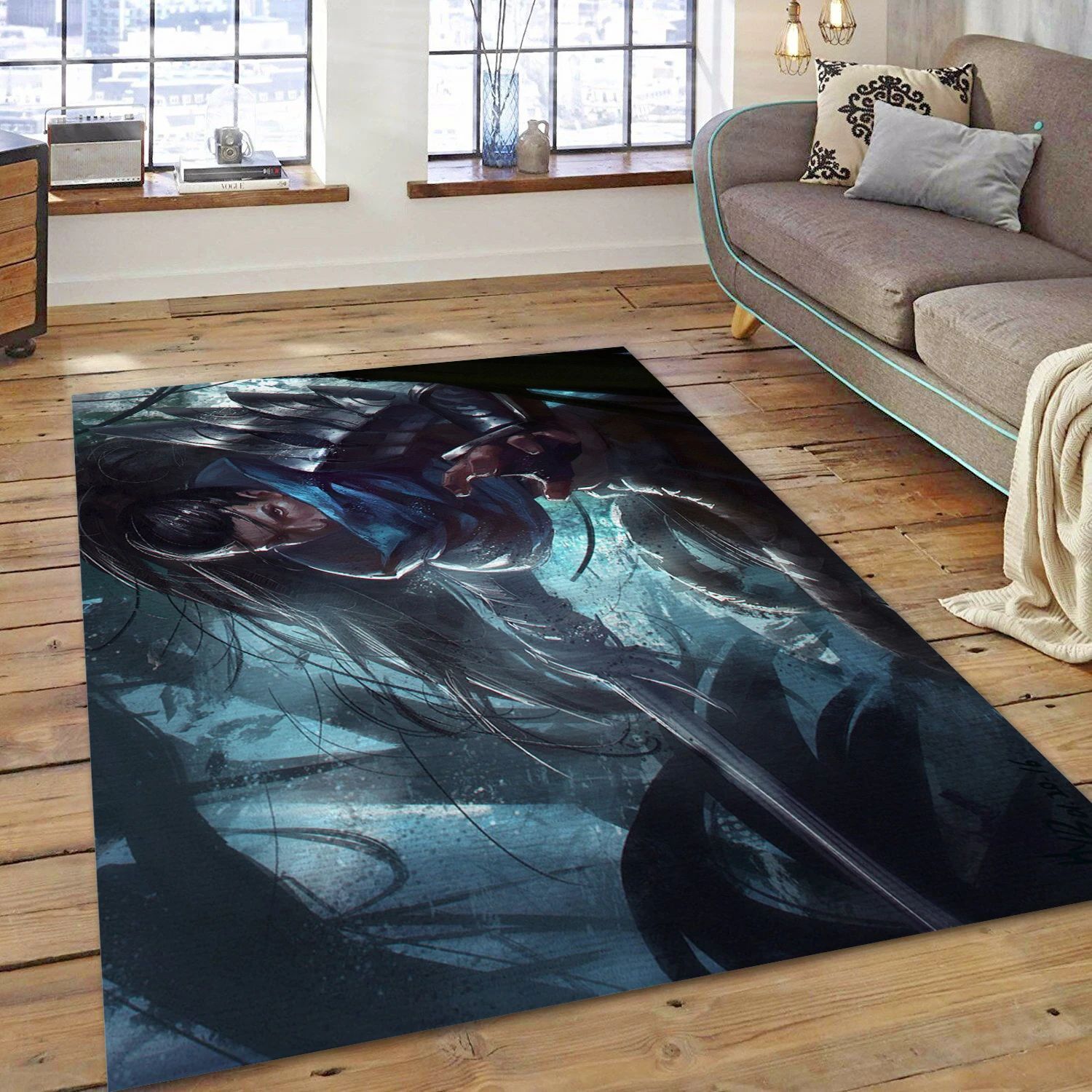 Yasuo League Of Legends Game Area Rug Carpet, Living Room Rug - US Decor - Indoor Outdoor Rugs