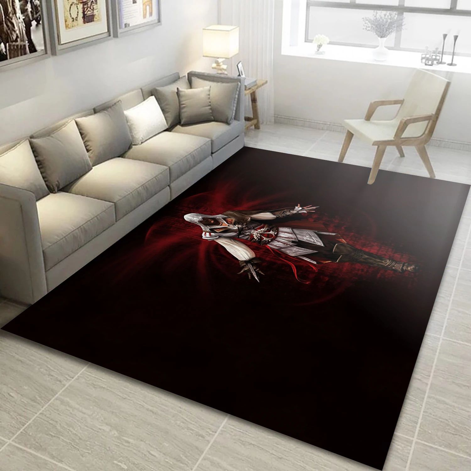 Assassins Creed Video Game Reangle Rug, Living Room Rug - Family Gift US Decor - Indoor Outdoor Rugs