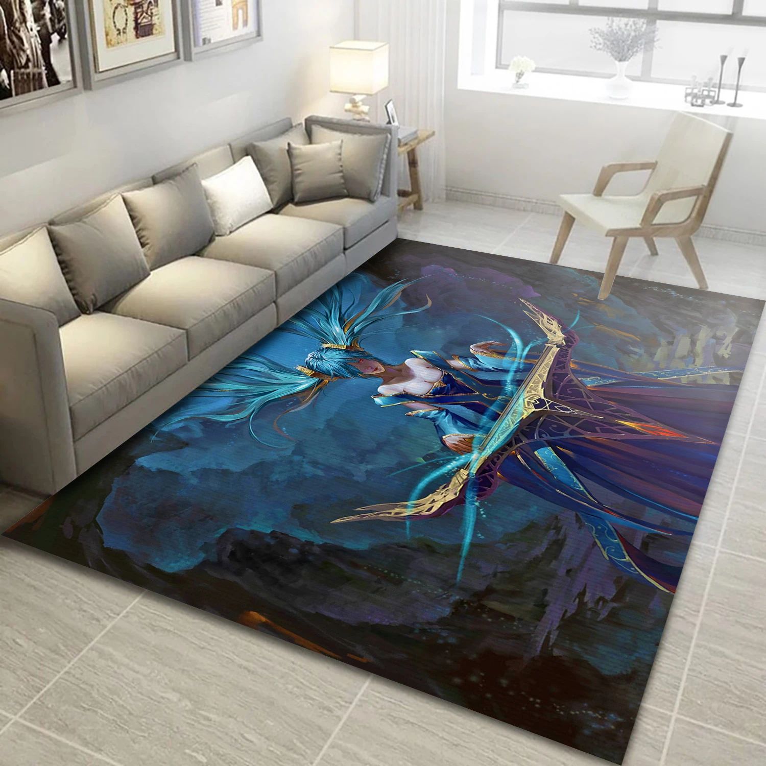 Maven Of Strings Video Game Reangle Rug, Living Room Rug - Christmas Gift Decor - Indoor Outdoor Rugs