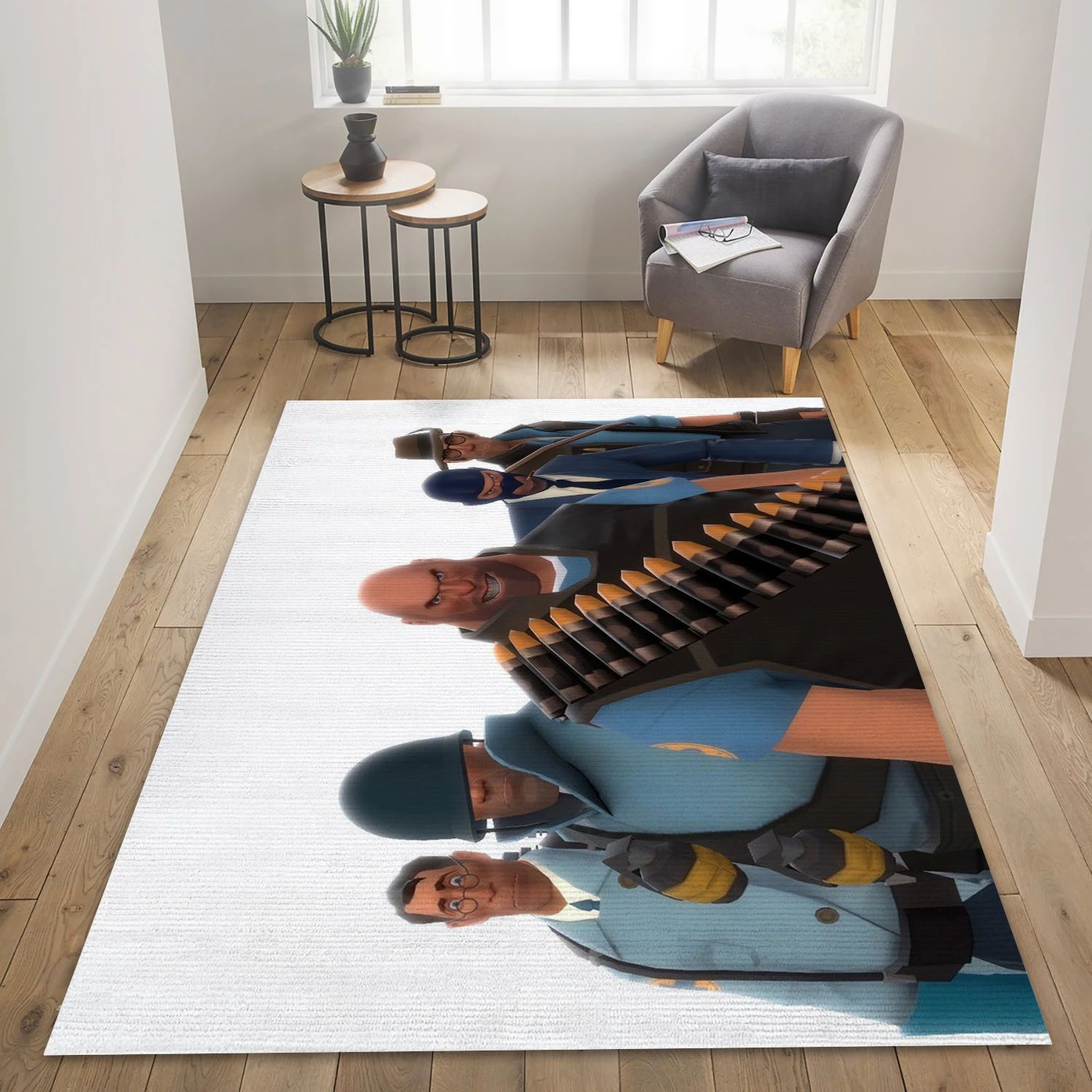 Team Fortress 2 Video Game Area Rug Area, Living Room Rug - Home Decor Floor Decor - Indoor Outdoor Rugs