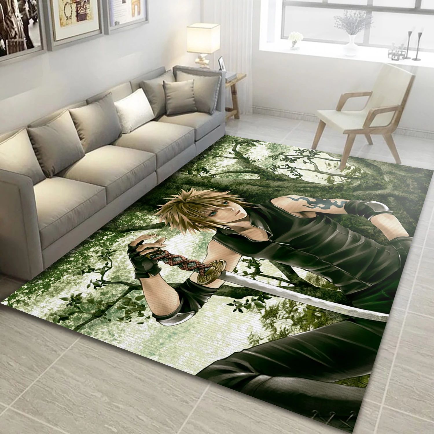 Final Fantasy Video Game Area Rug Area, Bedroom Rug - Home Decor Floor Decor - Indoor Outdoor Rugs