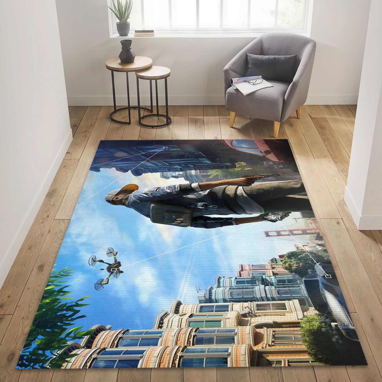 Marcus Video Game Reangle Rug, Area Rug - US Decor - Indoor Outdoor Rugs