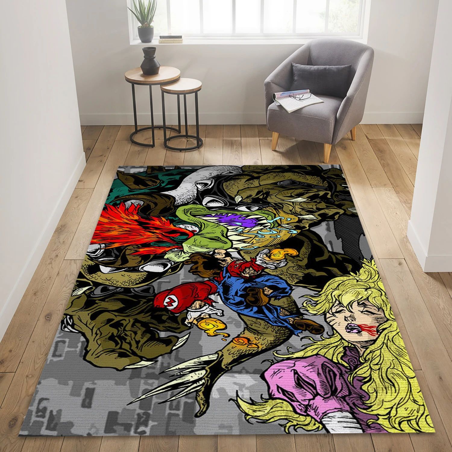 Mario Game Area Rug Carpet, Bedroom Rug - Home Decor Floor Decor - Indoor Outdoor Rugs