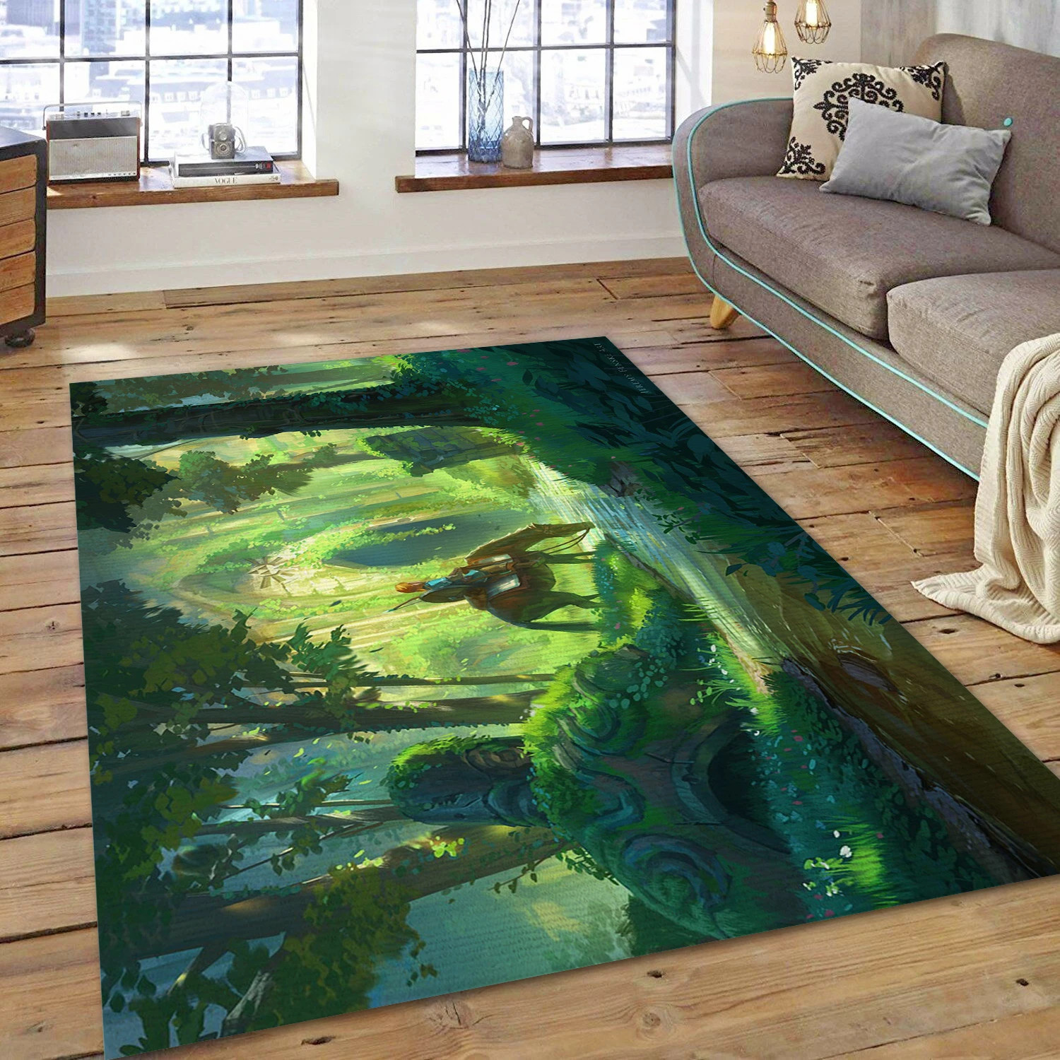 Link Video Game Reangle Rug, Area Rug - Family Gift US Decor - Indoor Outdoor Rugs