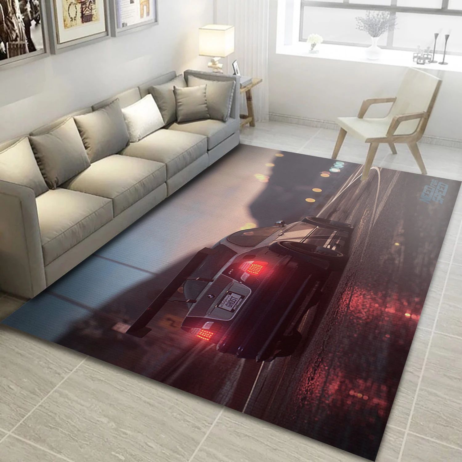 Bmw M3 E46 Gtr Razor Edition Video Game Area Rug Area, Bedroom Rug - Christmas Gift Decor - Indoor Outdoor Rugs