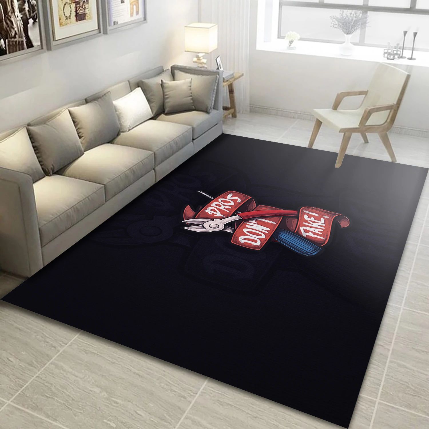 Csgo Pros Dont Fake Gaming Area Rug, Living Room Rug - Home Decor Floor Decor - Indoor Outdoor Rugs