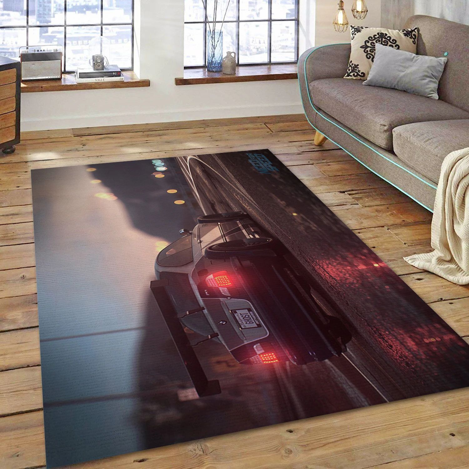 Bmw M3 E46 Gtr Razor Edition Video Game Area Rug Area, Bedroom Rug - Christmas Gift Decor - Indoor Outdoor Rugs