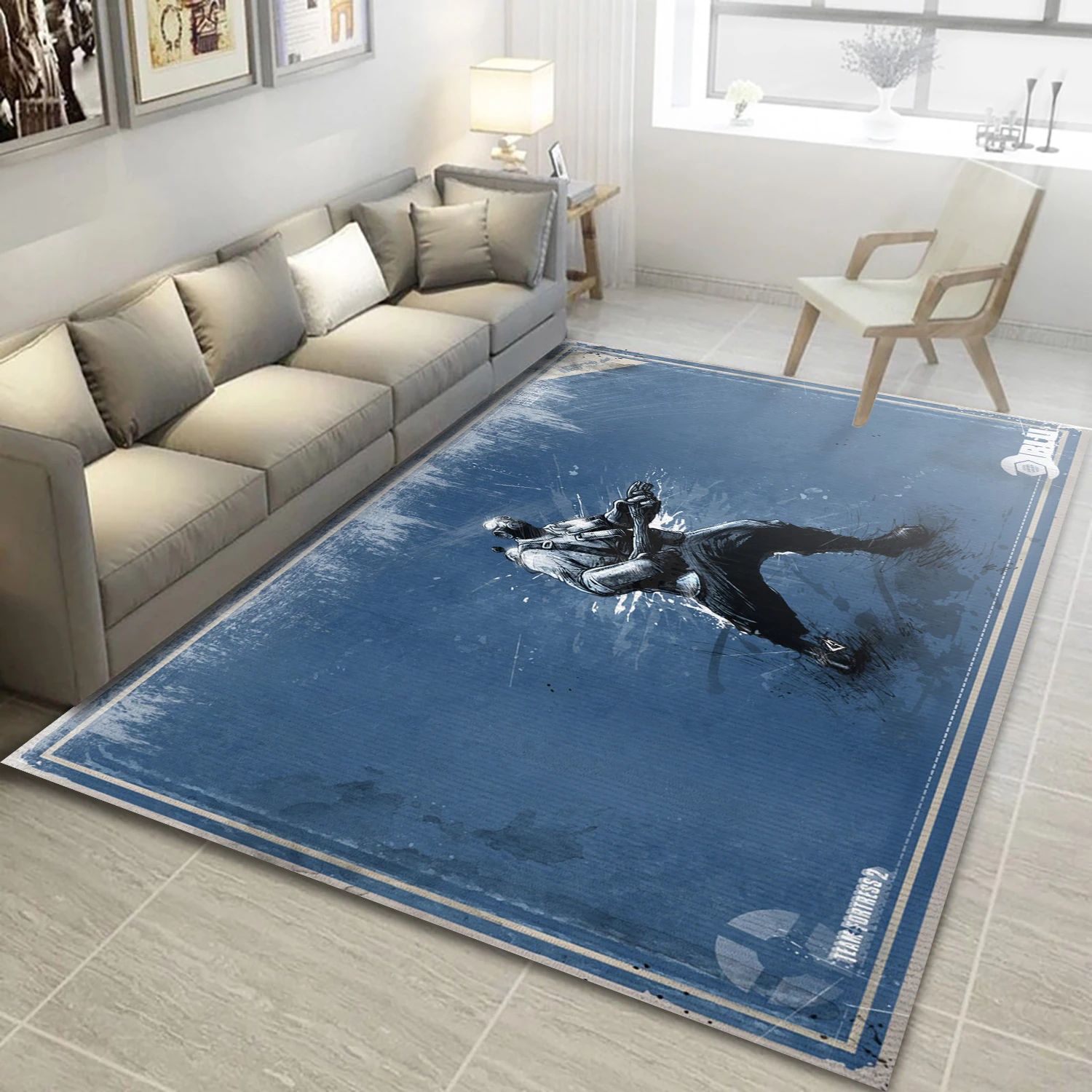 Team Fortress 1014 Video Game Area Rug Area, Living Room Rug - Christmas Gift Decor - Indoor Outdoor Rugs