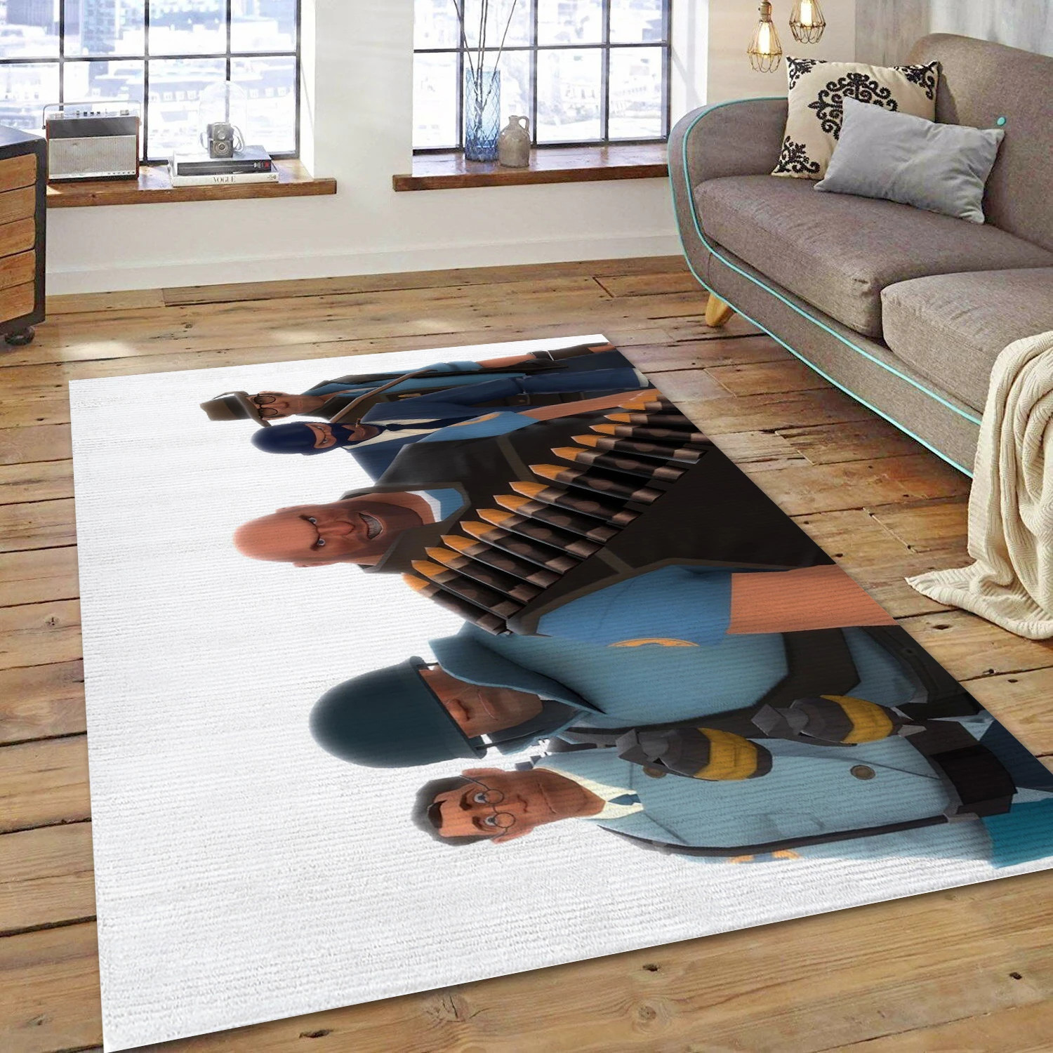 Team Fortress 2 Video Game Area Rug Area, Living Room Rug - Home Decor Floor Decor - Indoor Outdoor Rugs