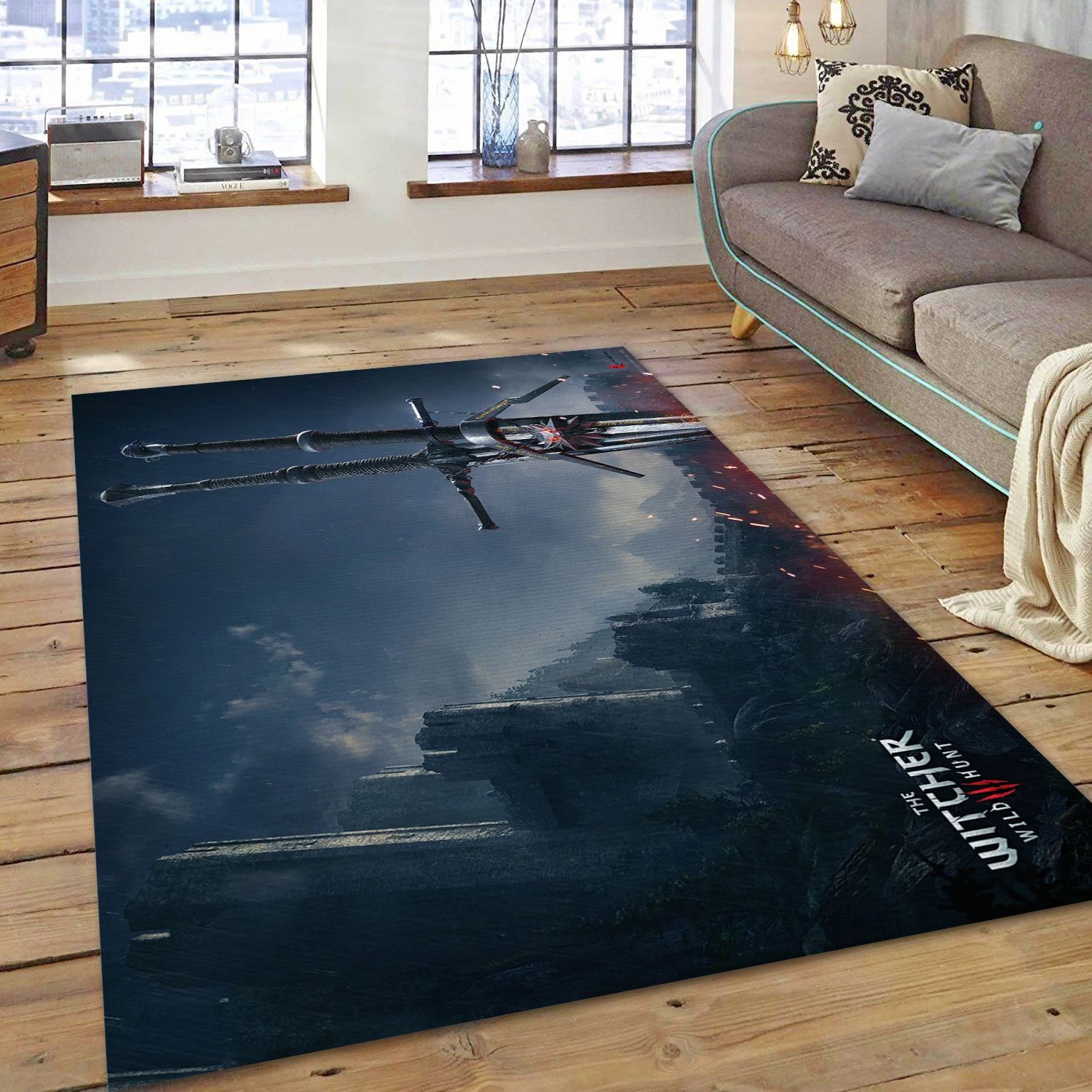 The Witcher 3 Wild Hunt Video Game Area Rug Area, Area Rug - Home Decor Floor Decor - Indoor Outdoor Rugs