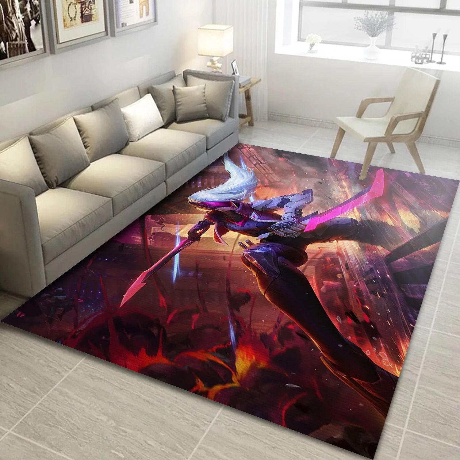 Project Katarina Game Area Rug Carpet, Area Rug - Home Decor Floor Decor - Indoor Outdoor Rugs