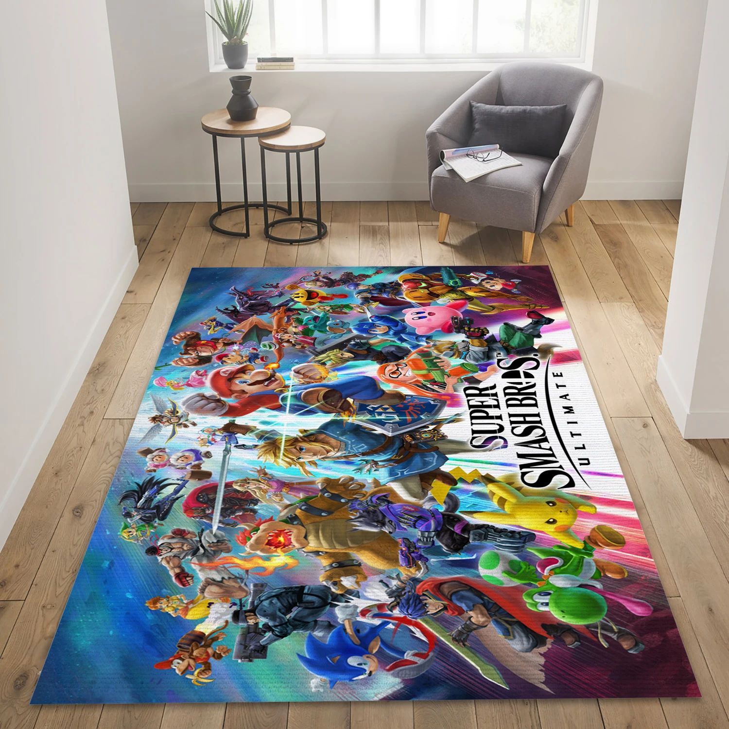 Super Smash Bros Video Game Reangle Rug, Area Rug - US Decor - Indoor Outdoor Rugs