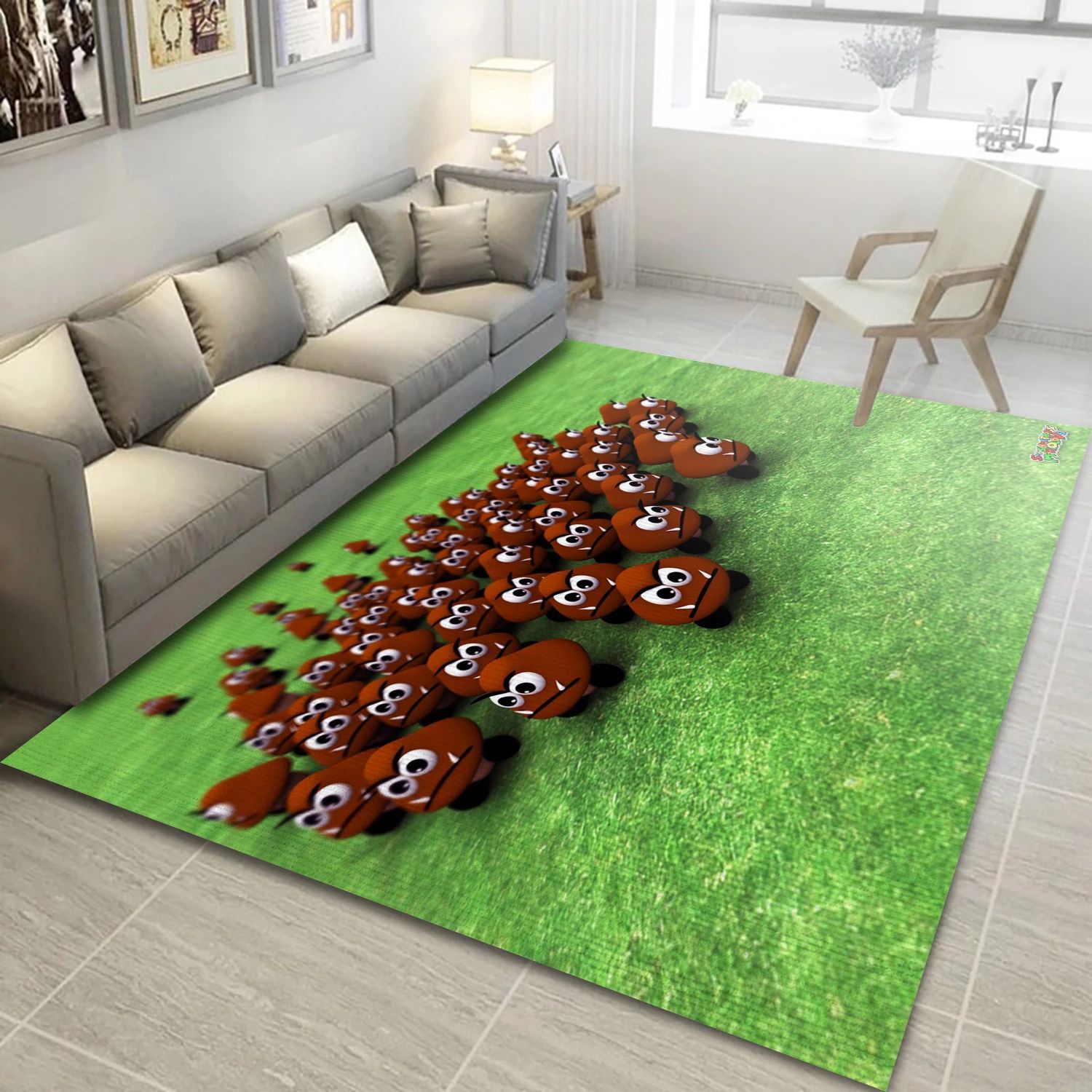 Mario Game Area Rug Carpet, Bedroom Rug - Christmas Gift Decor - Indoor Outdoor Rugs