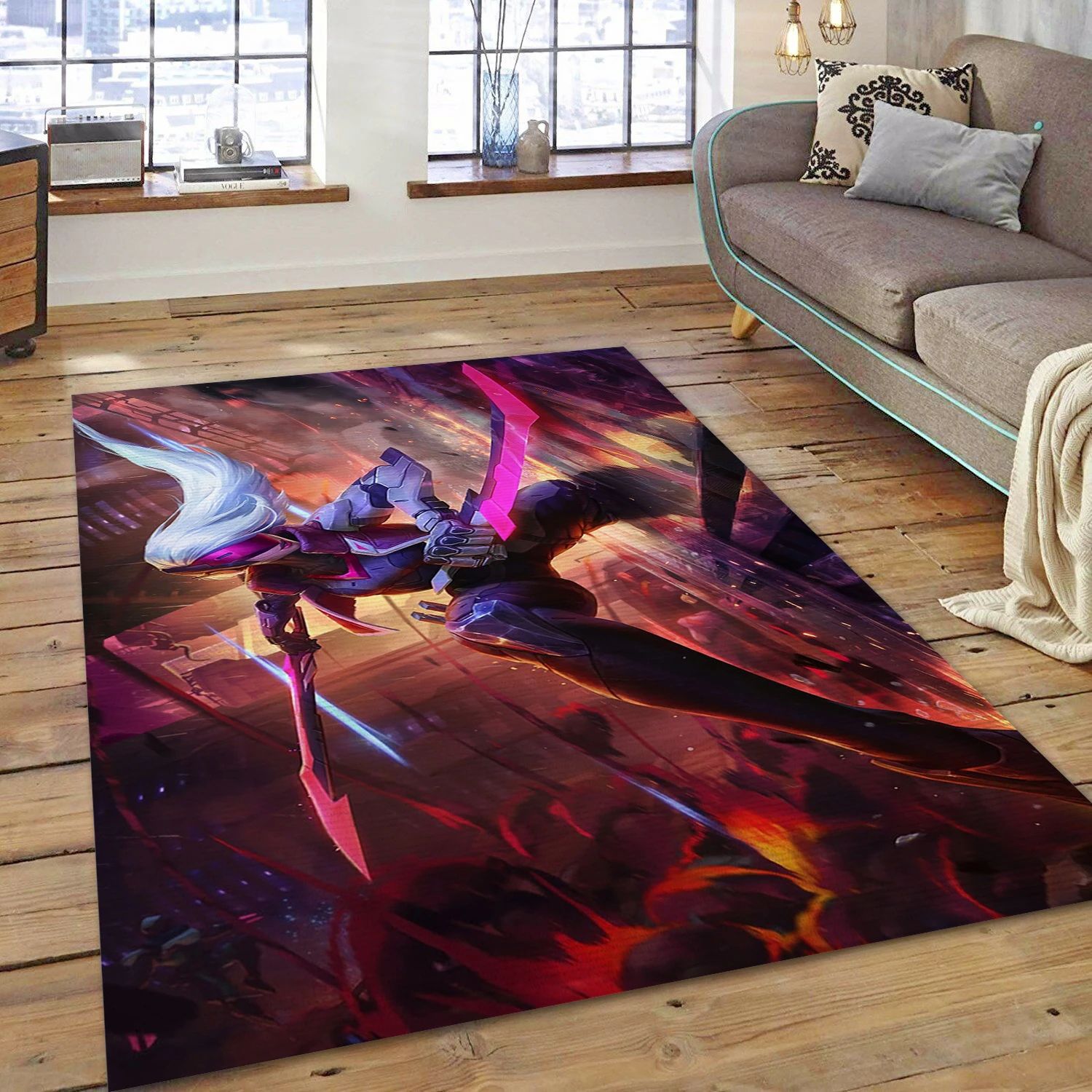 Project Katarina Game Area Rug Carpet, Area Rug - Home Decor Floor Decor - Indoor Outdoor Rugs