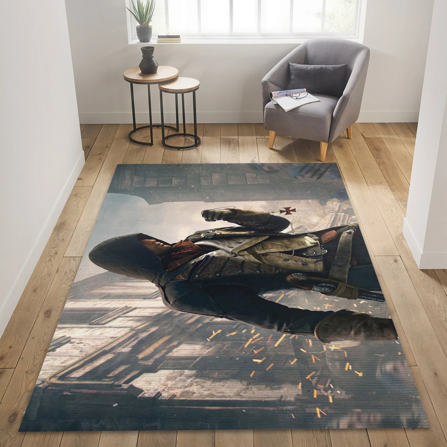 Assassin Amp Templar Love Gaming Area Rug, Bedroom Rug - US Decor - Indoor Outdoor Rugs