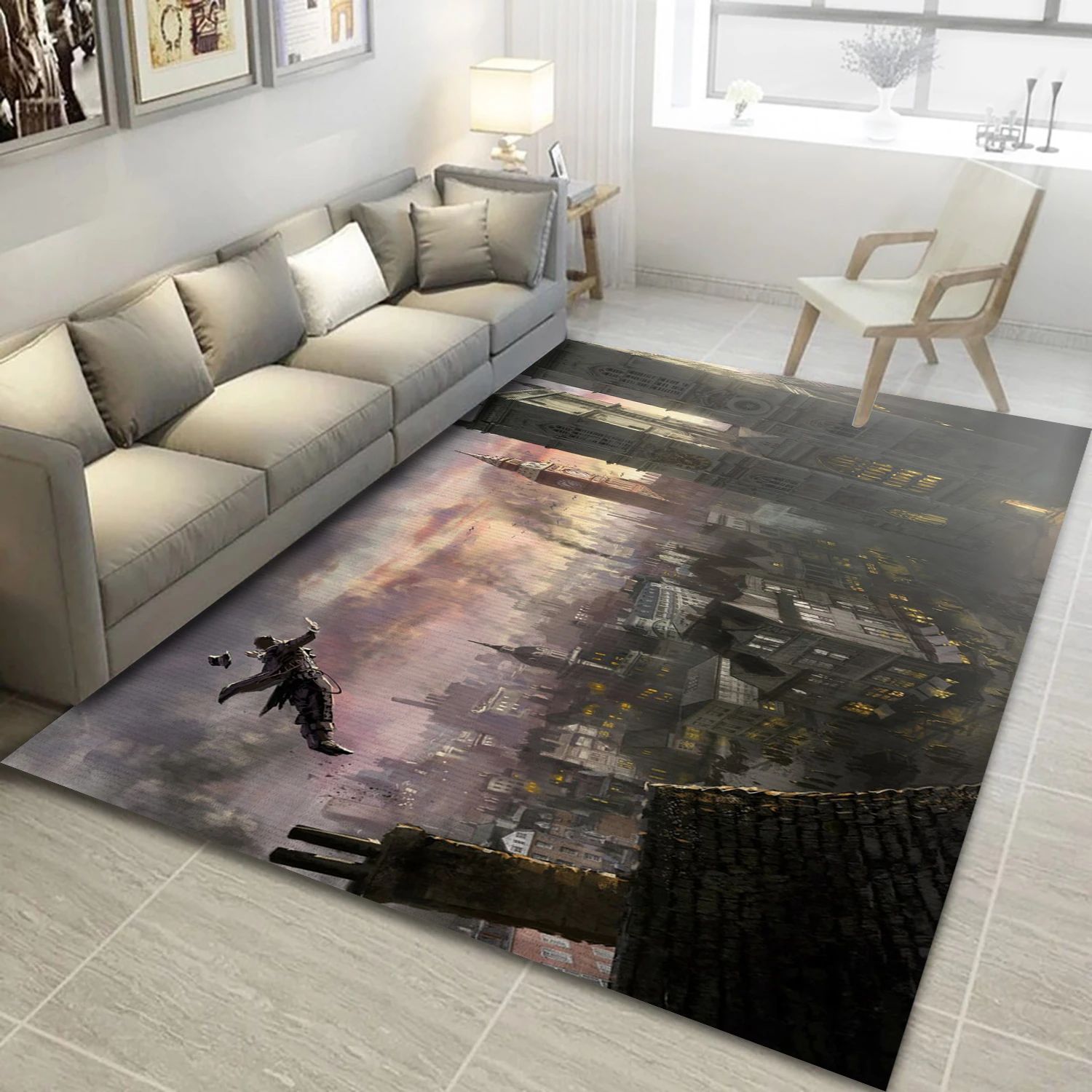 Assassins Creed Syndicate Video Game Reangle Rug, Living Room Rug - Family Gift US Decor - Indoor Outdoor Rugs