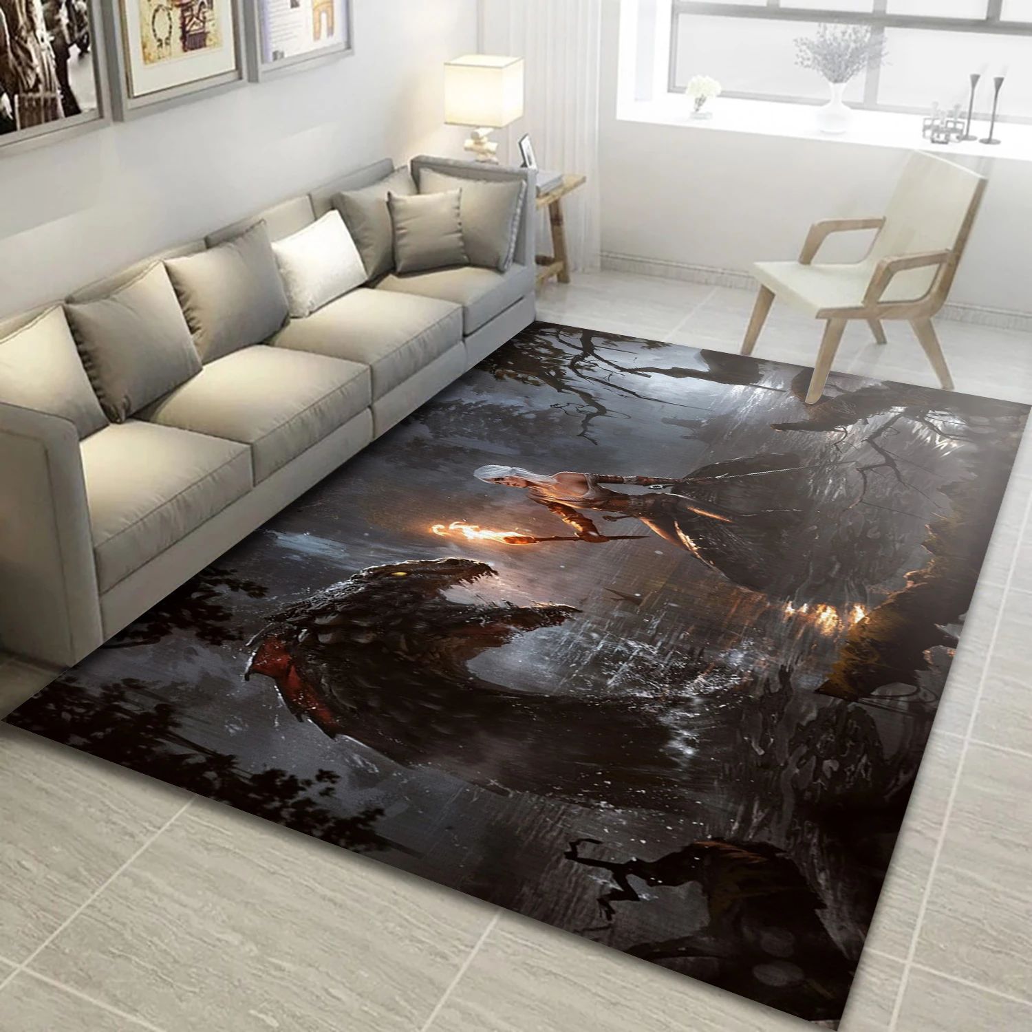 Ciri The Witcher Game Area Rug Carpet, Bedroom Rug - Family Gift US Decor - Indoor Outdoor Rugs