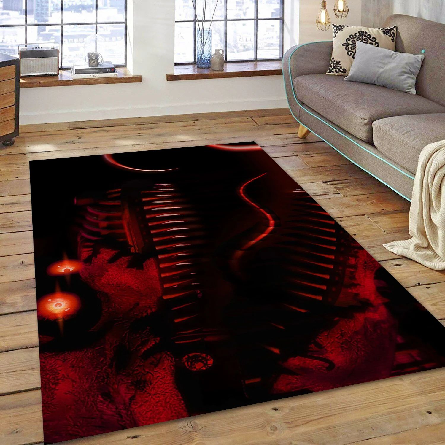 Five Nights At Freddys Nightmare Foxy Video Game Reangle Rug, Living Room Rug - Home Decor Floor Decor - Indoor Outdoor Rugs