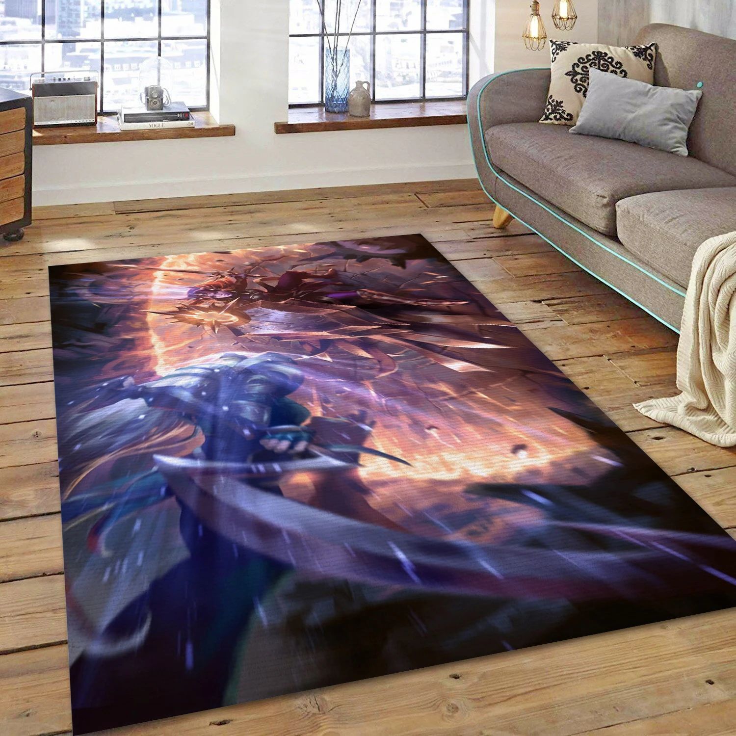 Diana Leona League Of Legends Gaming Area Rug, Living Room Rug - Family Gift US Decor - Indoor Outdoor Rugs