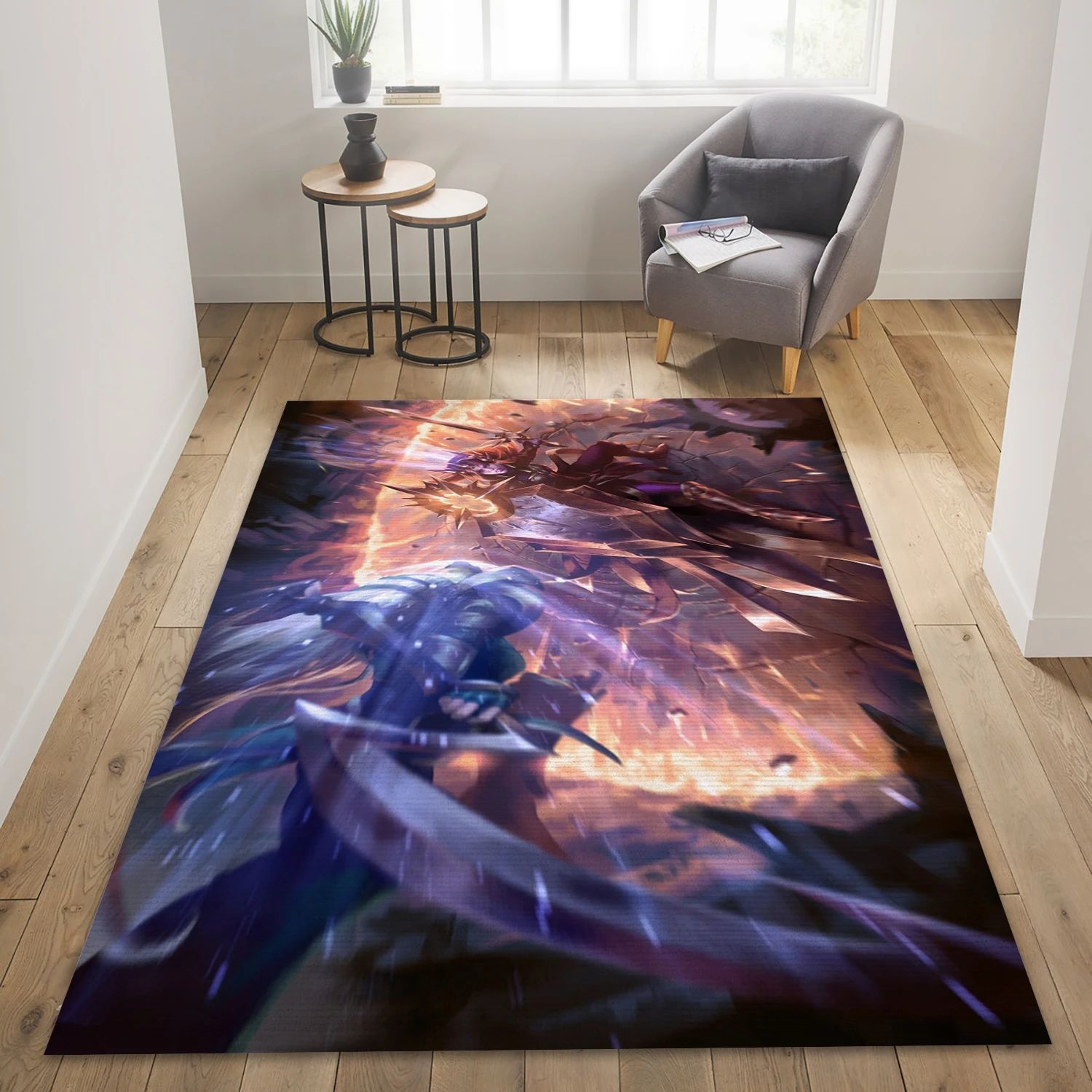 Diana Leona League Of Legends Gaming Area Rug, Living Room Rug - Family Gift US Decor - Indoor Outdoor Rugs